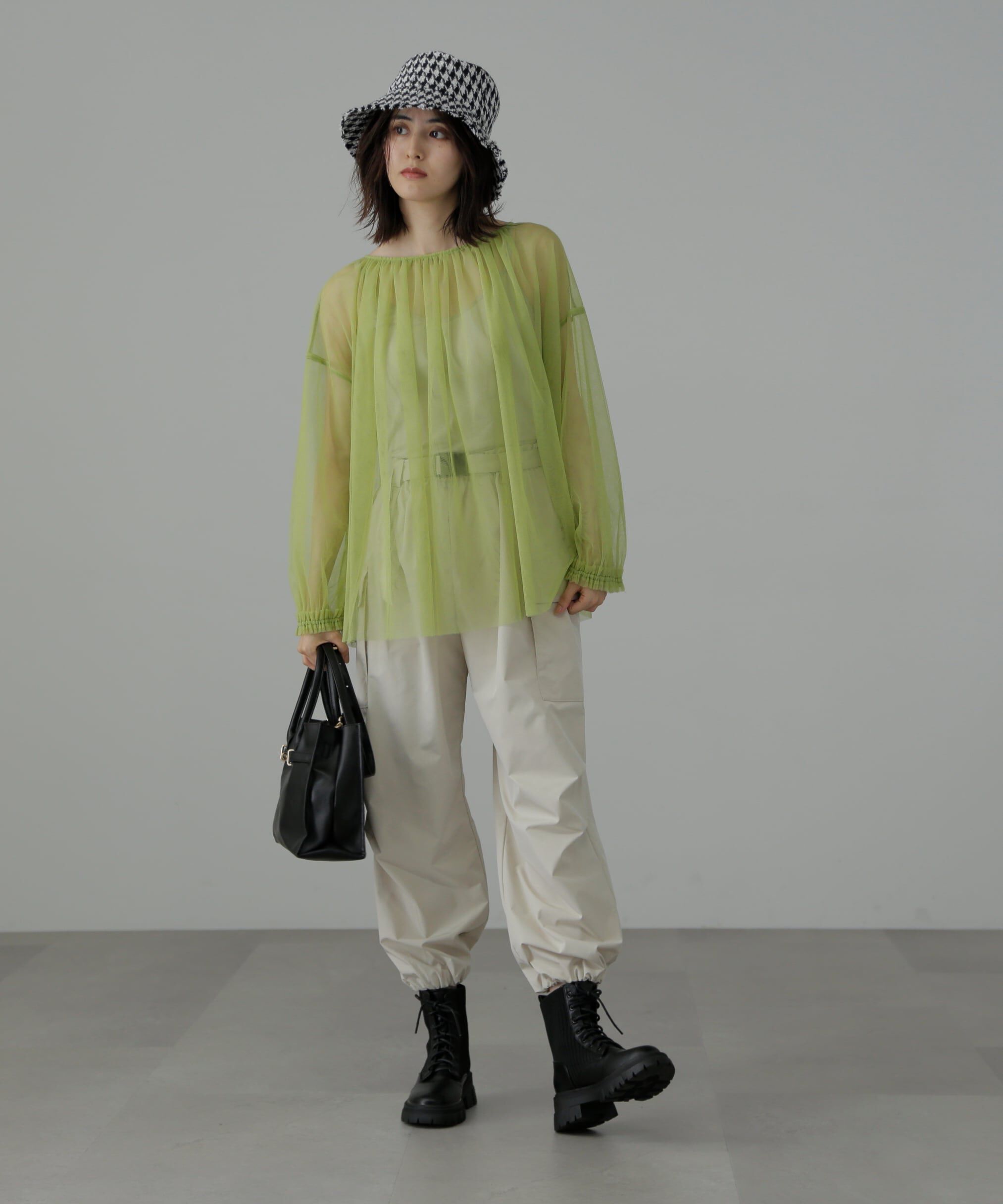  「チュール前後2Wayオーバーブラウス」|シャツ・ブラウス|