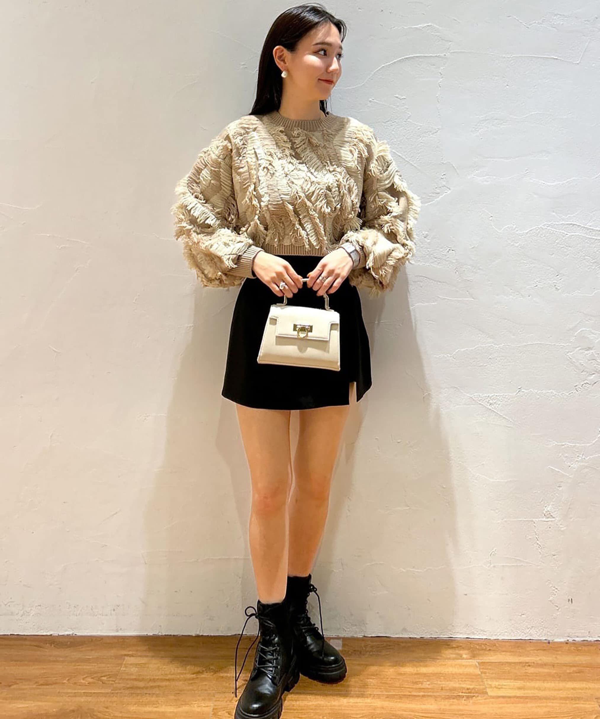  「フロントスリットAラインミニスカートパンツ」|その他|