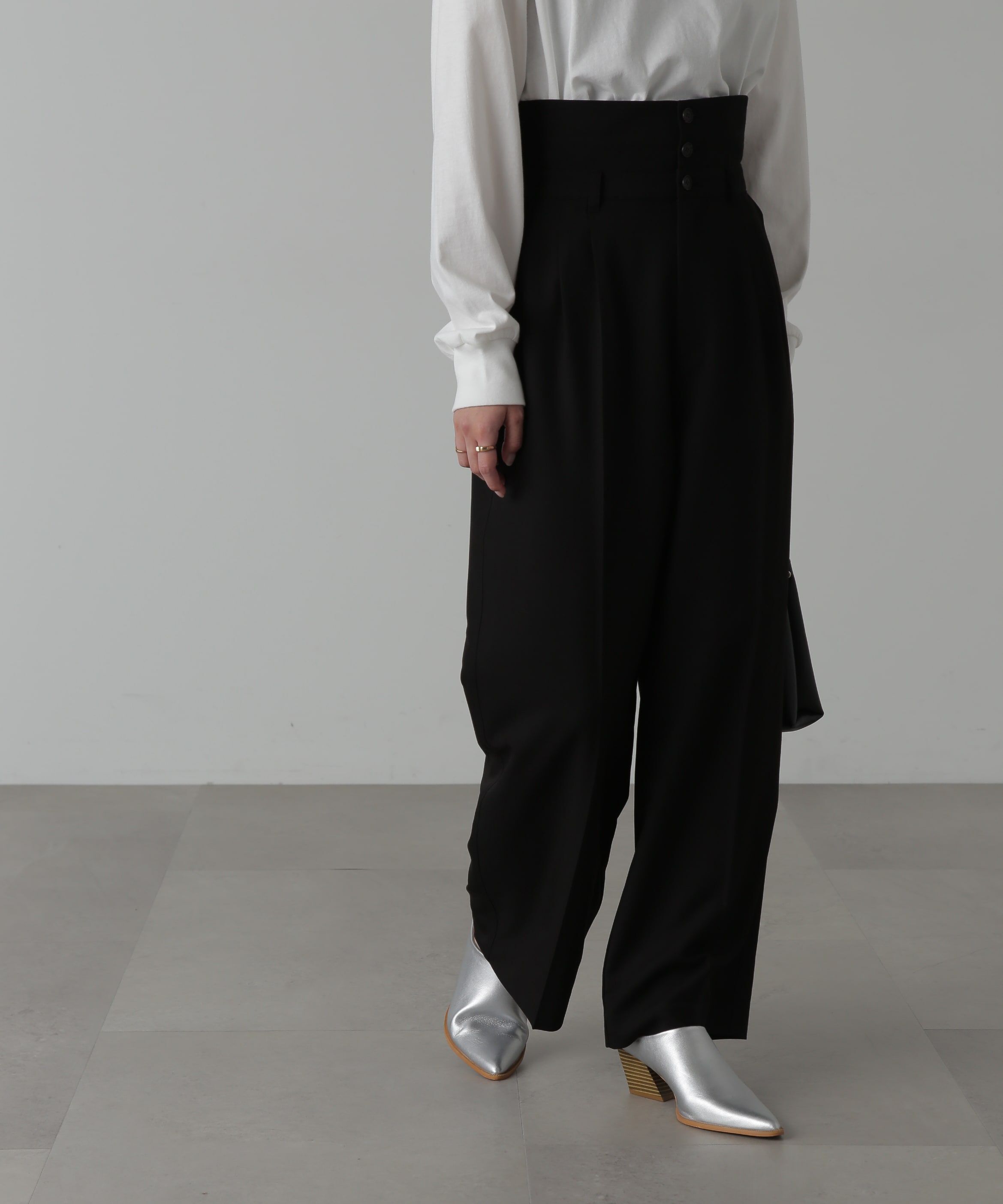  「2Wayベルト折り返しワイドパンツ」|その他|