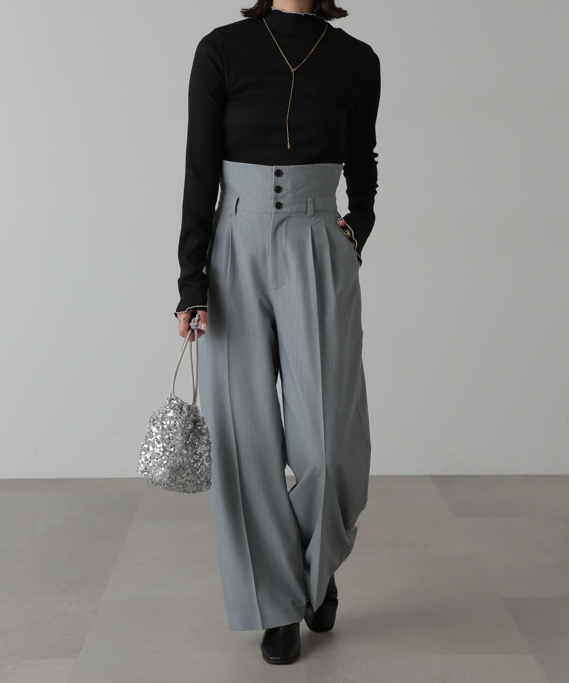  「2Wayベルト折り返しワイドパンツ」|その他|