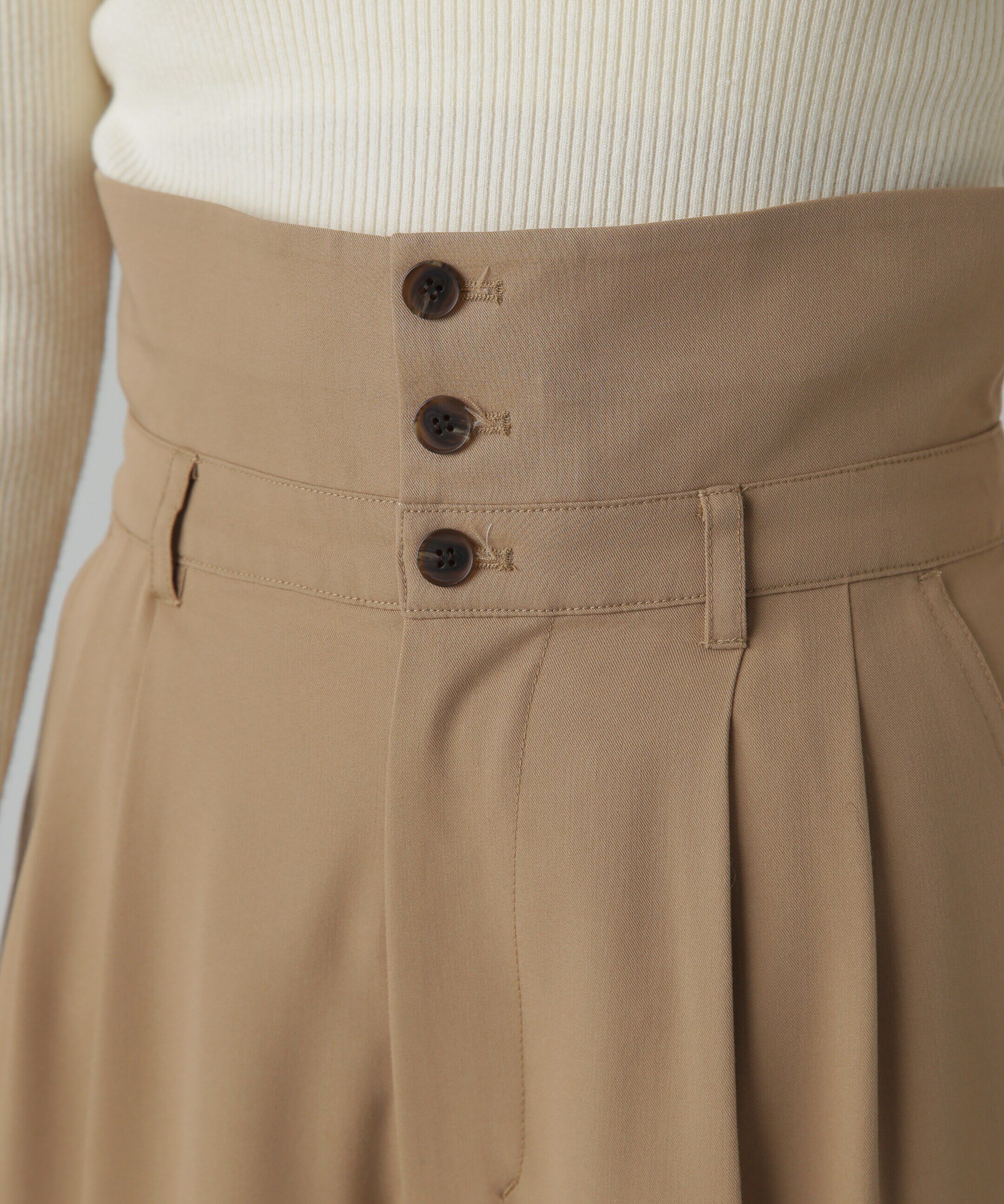  「2Wayベルト折り返しワイドパンツ」|その他|