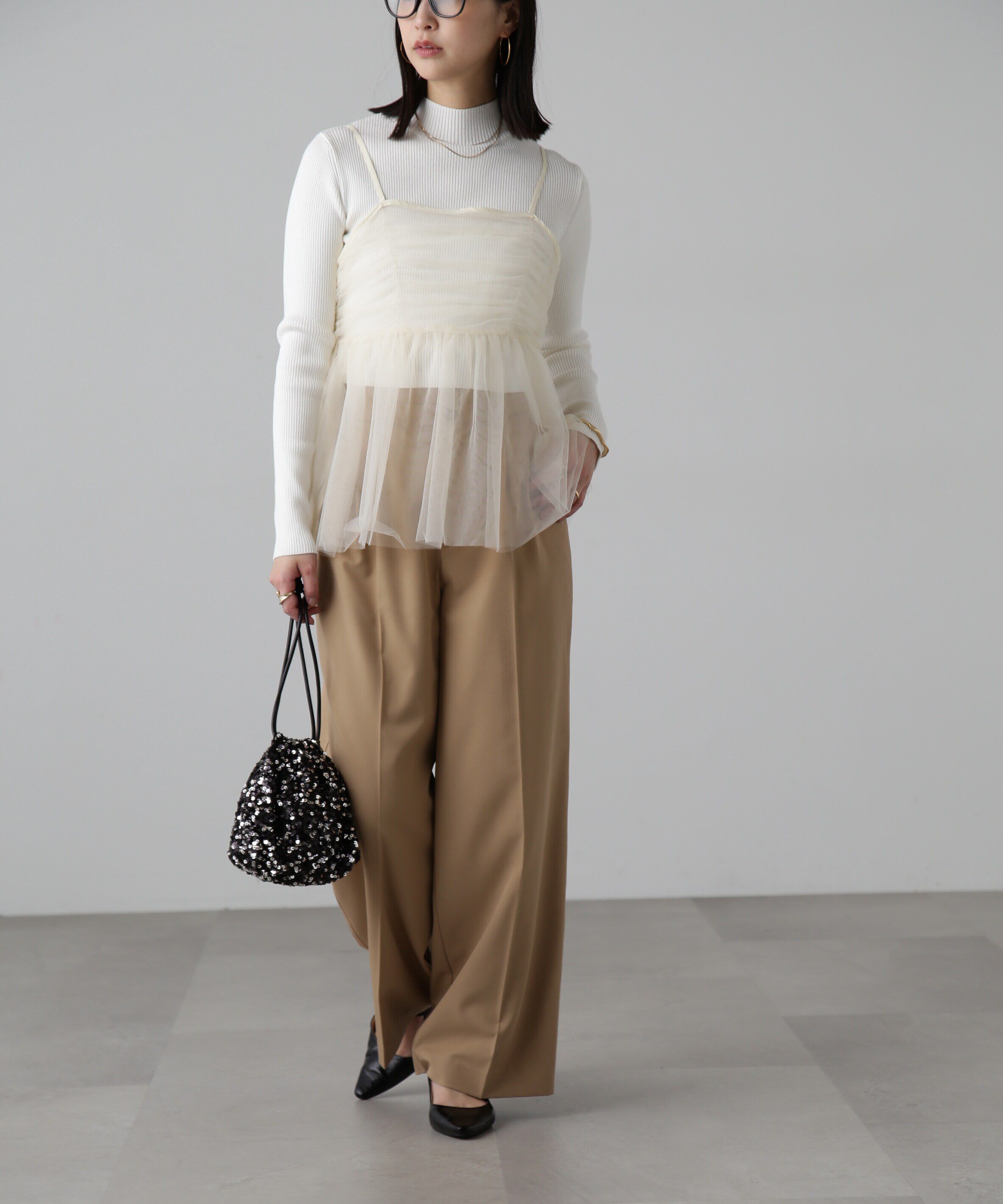  「2Wayベルト折り返しワイドパンツ」|その他|