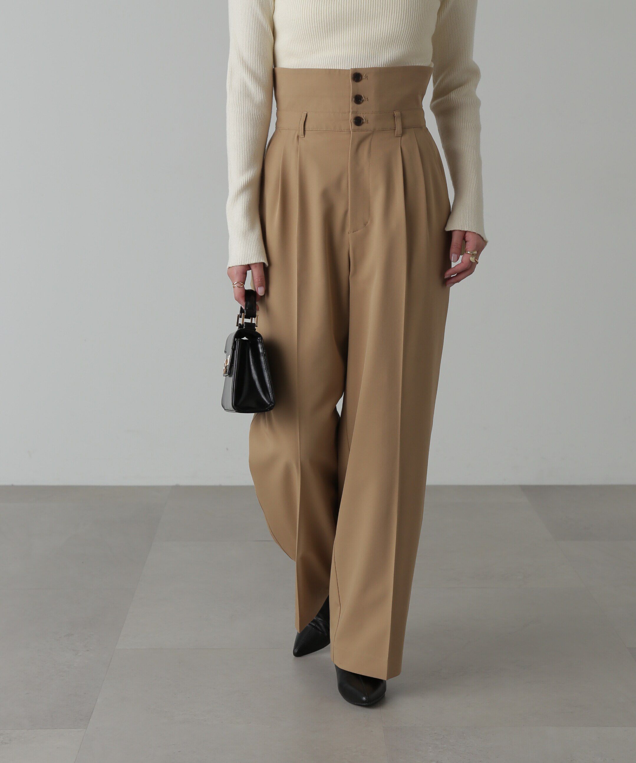  「2Wayベルト折り返しワイドパンツ」|その他|