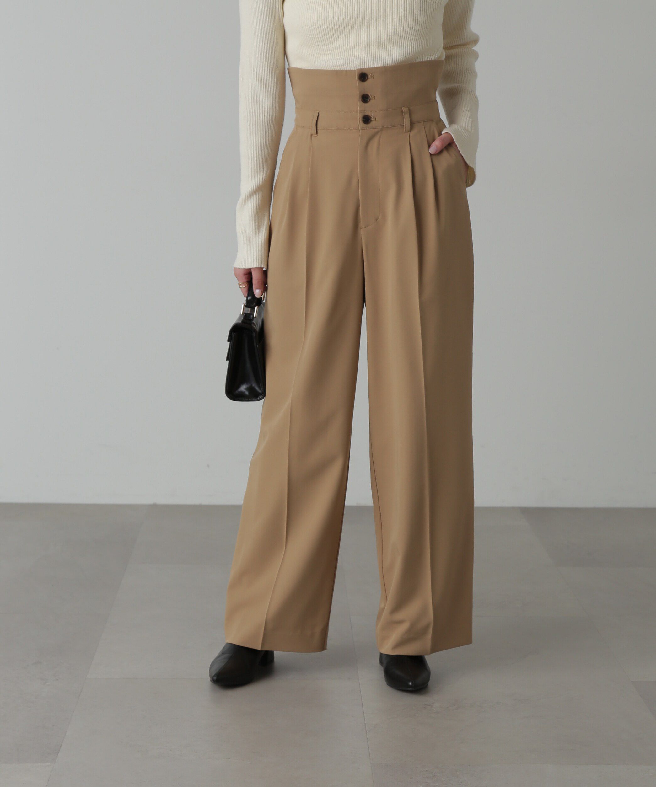  「2Wayベルト折り返しワイドパンツ」|その他|