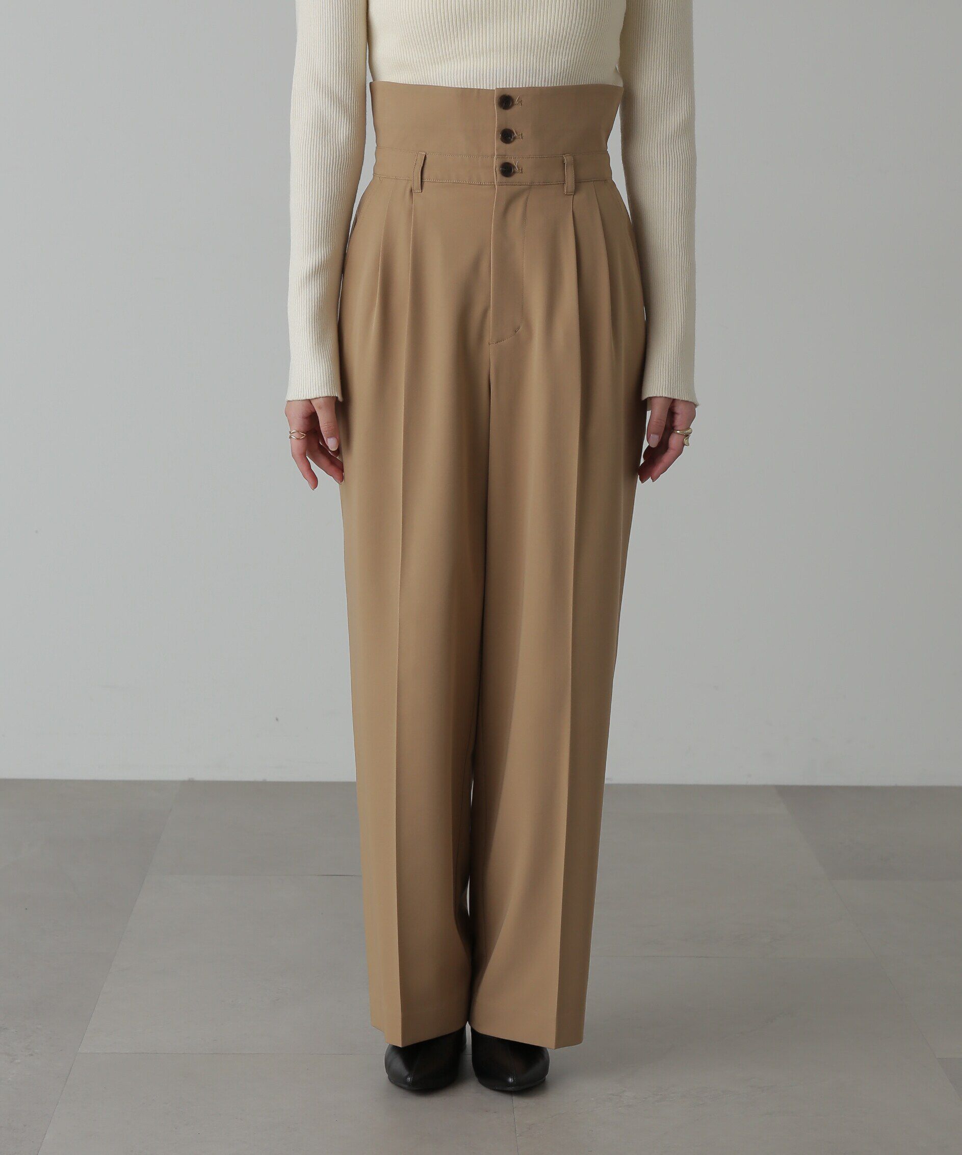  「2Wayベルト折り返しワイドパンツ」|その他|