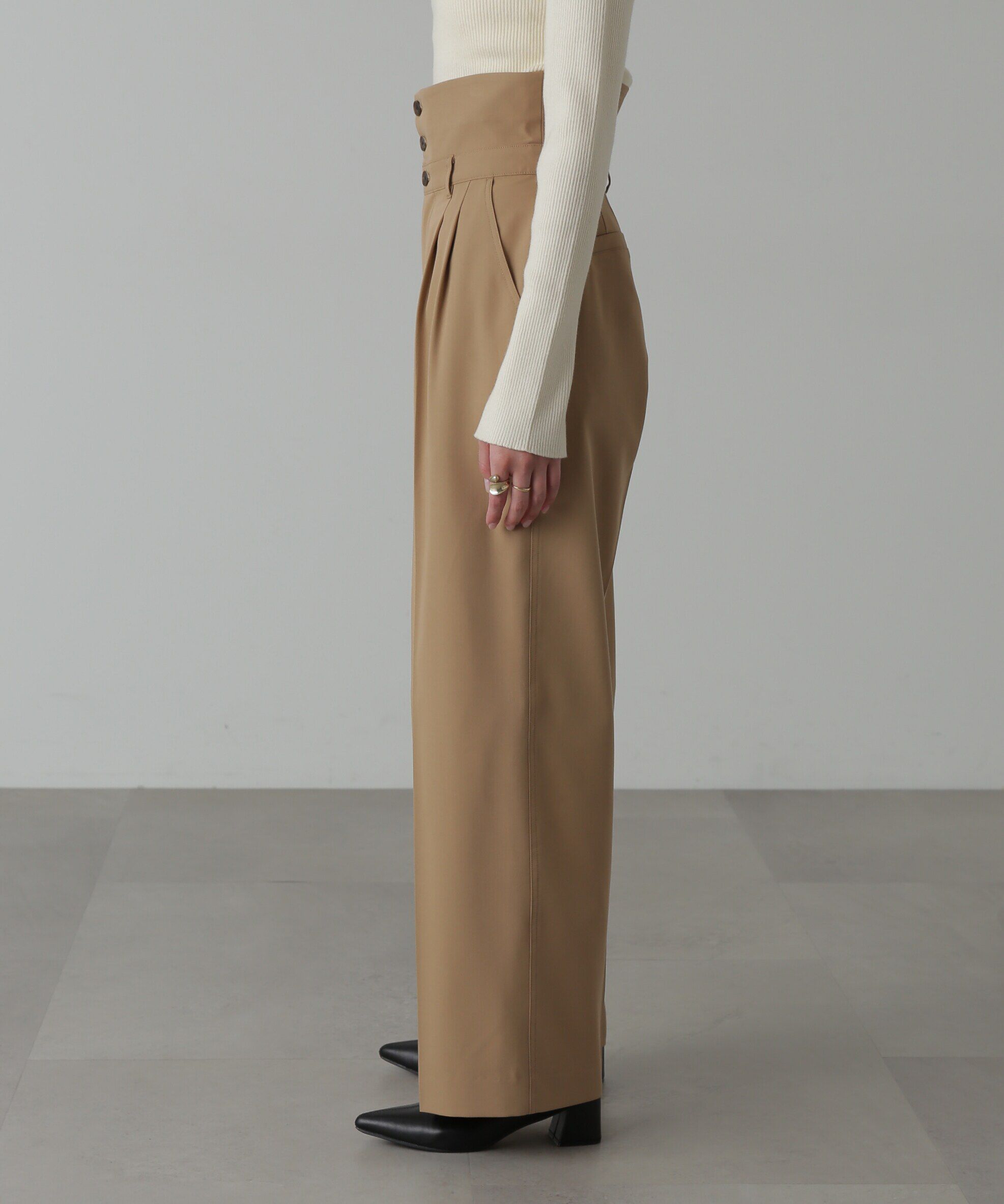  「2Wayベルト折り返しワイドパンツ」|その他|