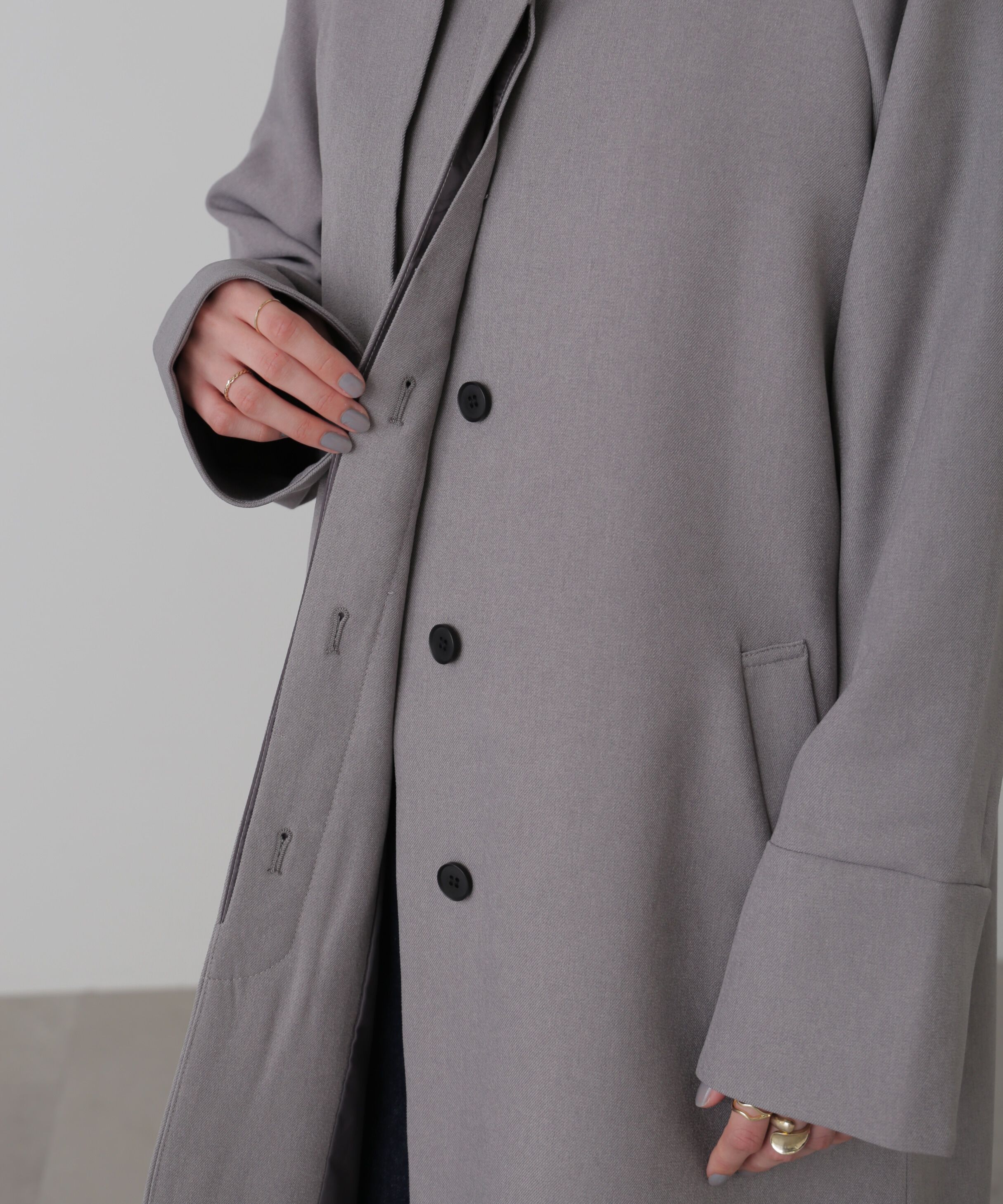  「ポリエステルツイルスタンドネックコート」|その他|