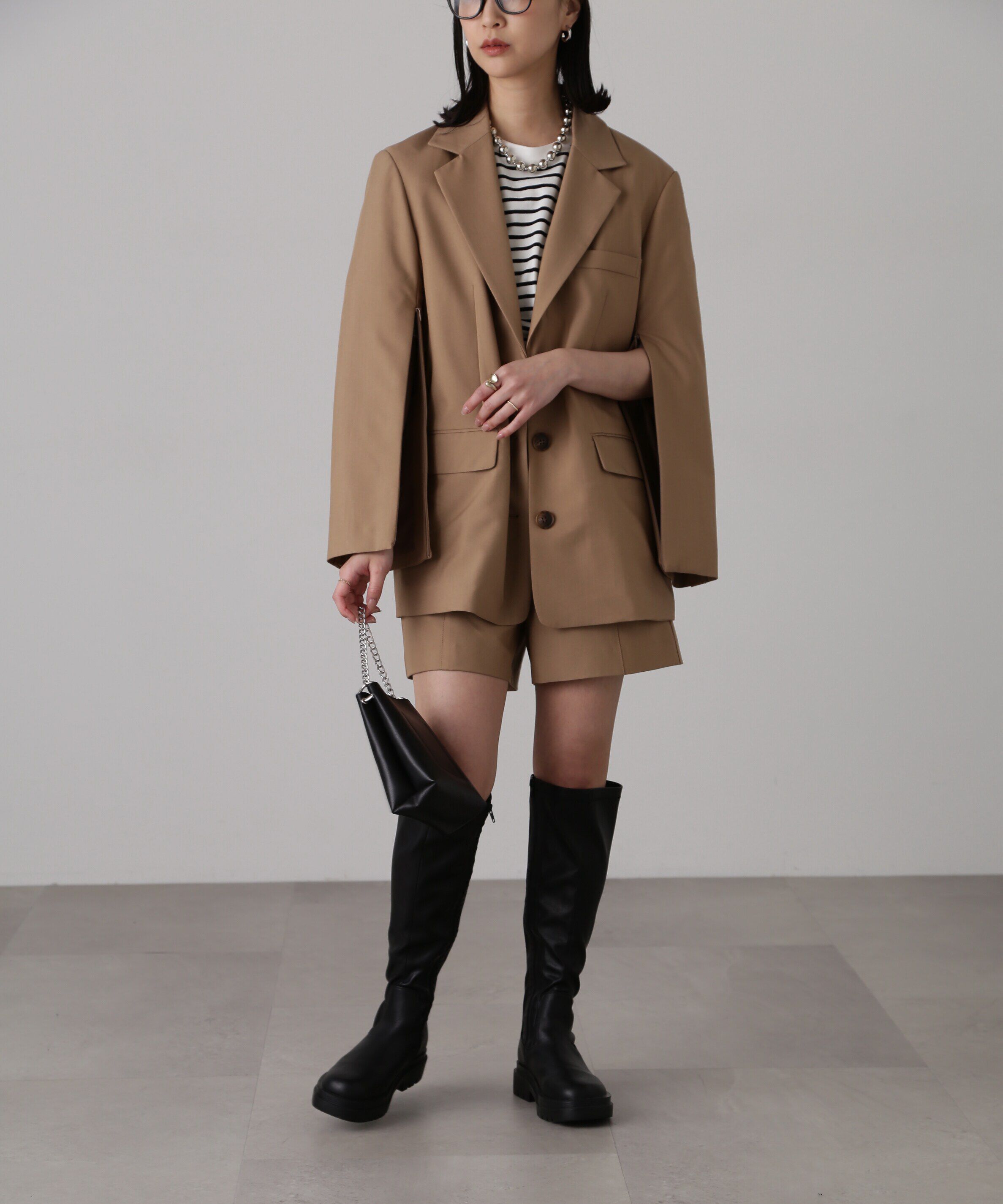  「［SET UP対応］ピンタックハイウエストショートパンツ」|その他|