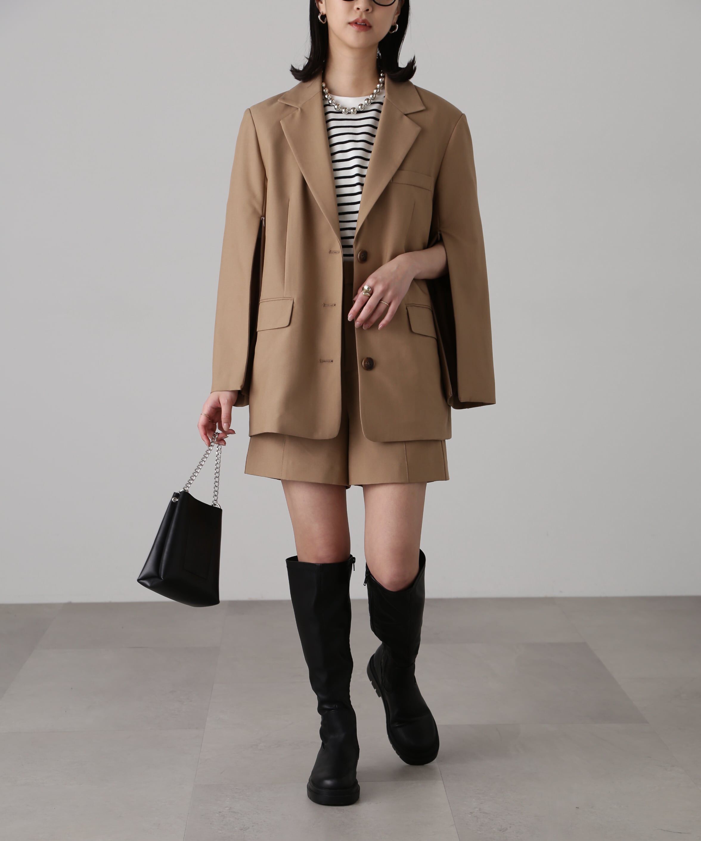  「［SET UP対応］ピンタックハイウエストショートパンツ」|その他|