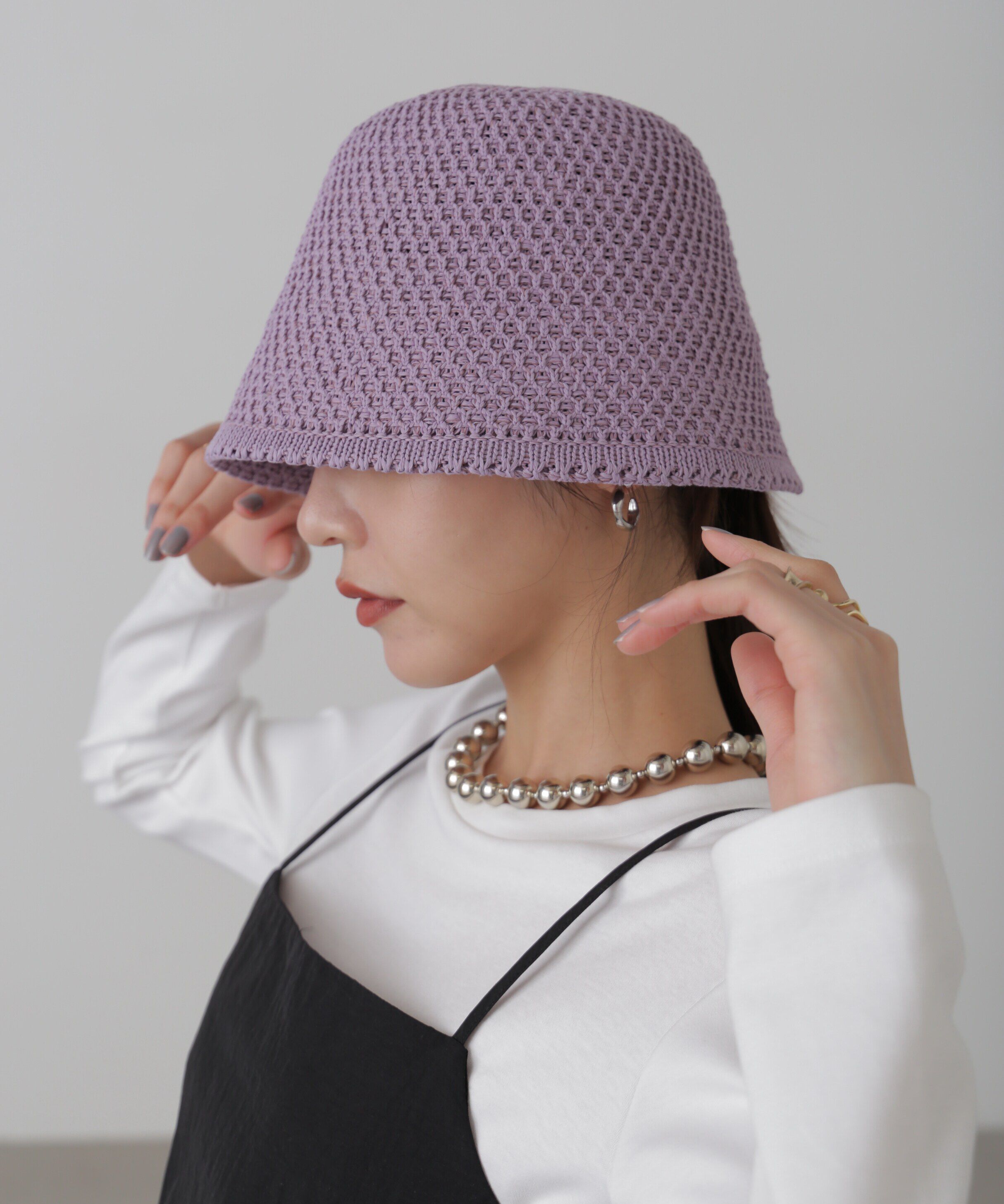  「ハニカム柄サーモダウンハット」|ソックス|