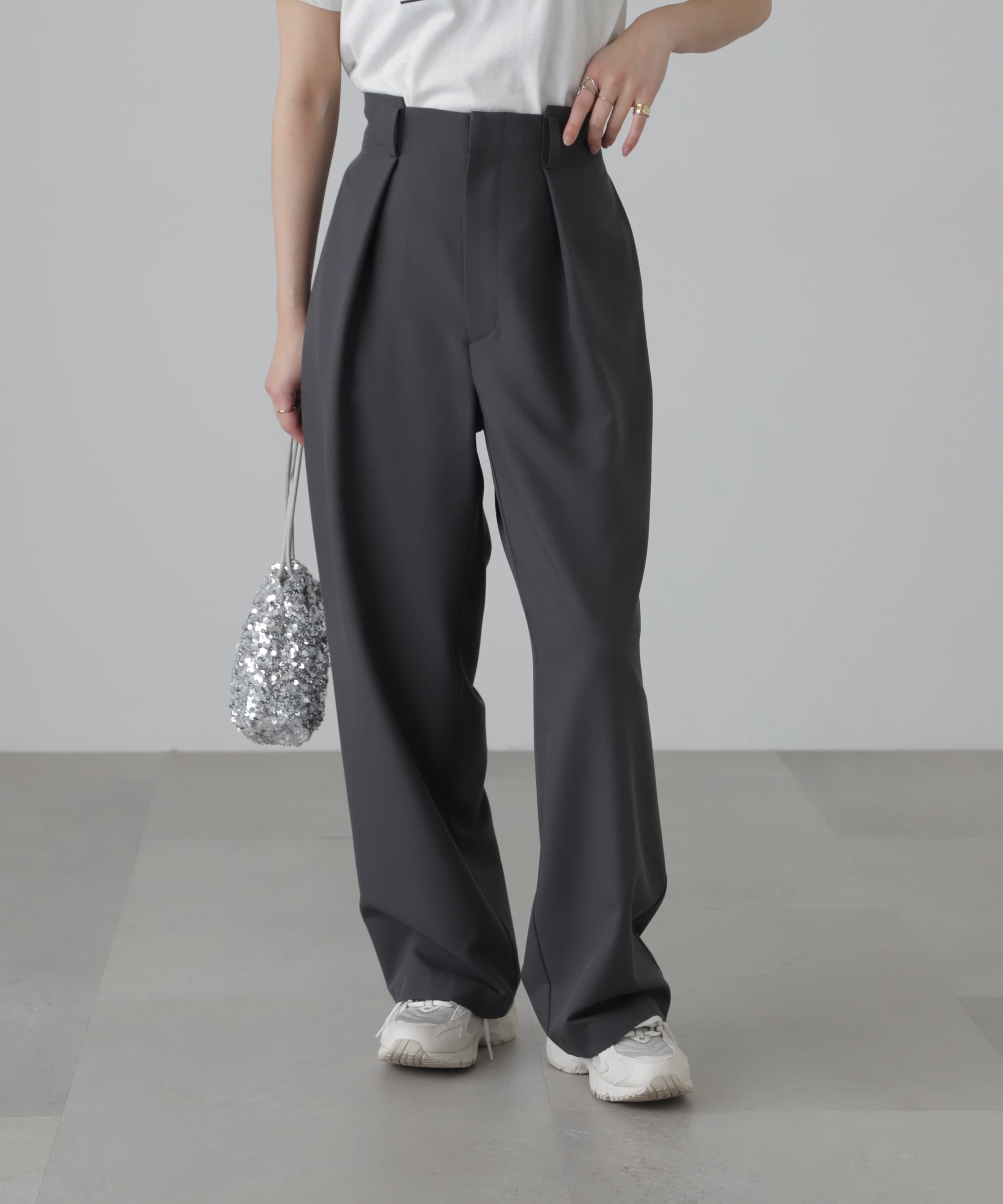  「＜セットアップ対応＞タックセミワイドパンツ」|その他|