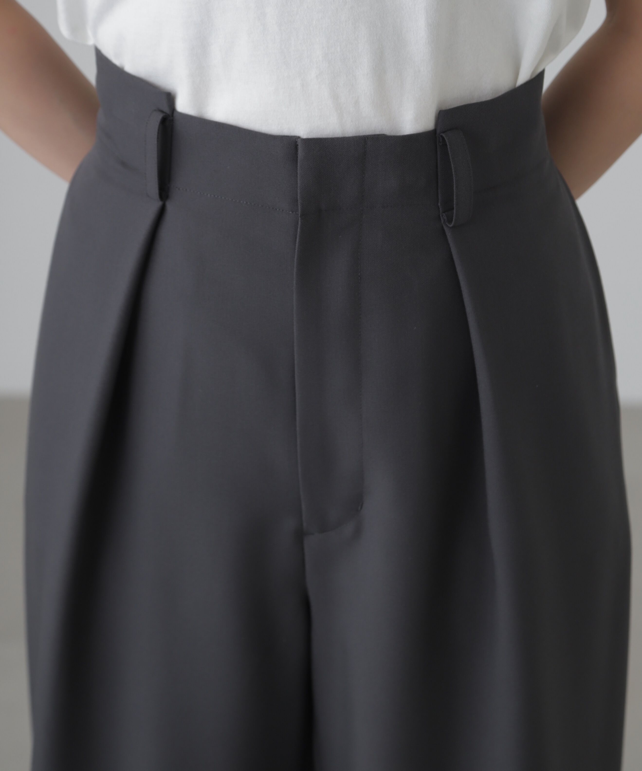  「＜セットアップ対応＞タックセミワイドパンツ」|その他|