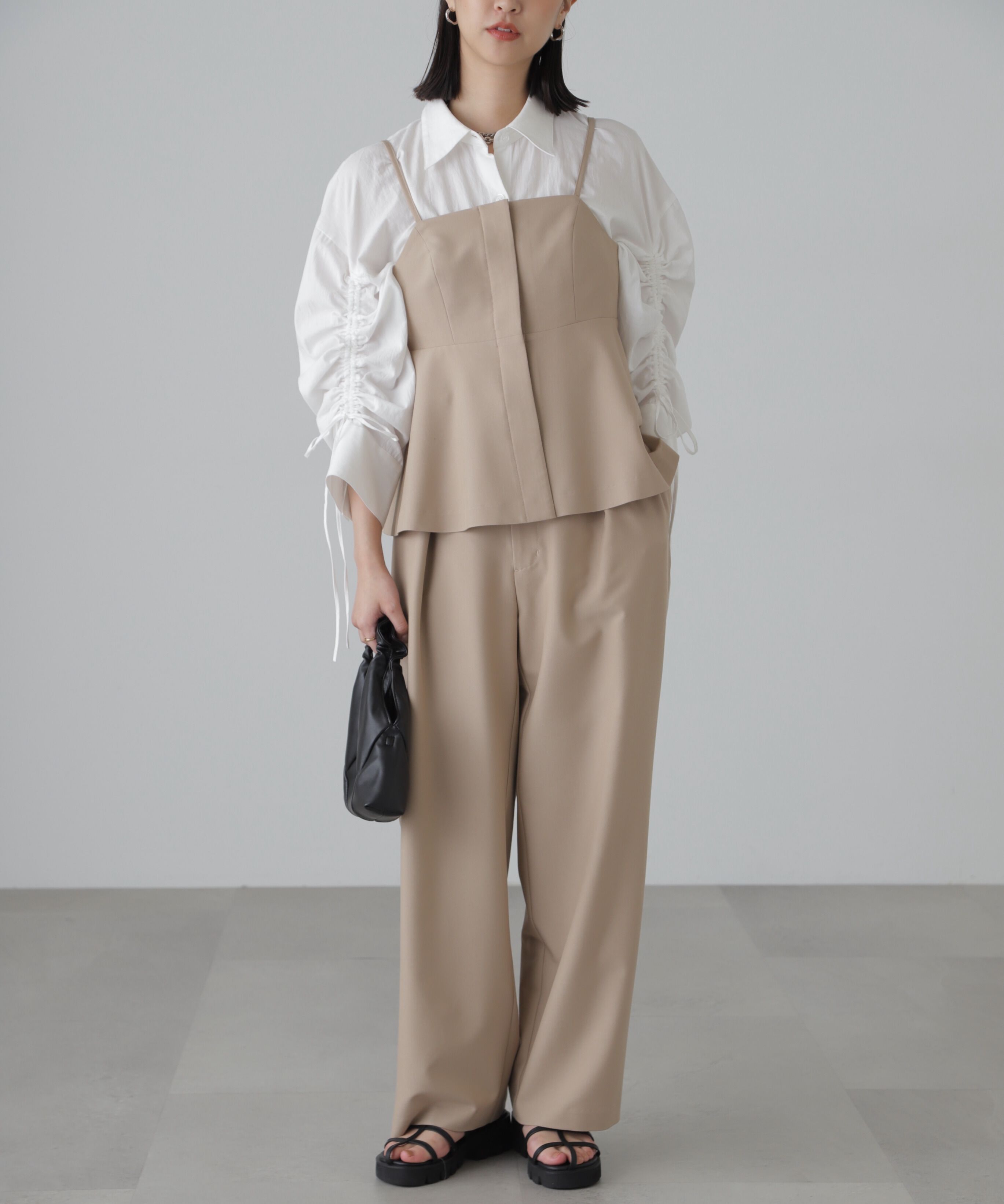  「＜セットアップ対応＞タックセミワイドパンツ」|その他|