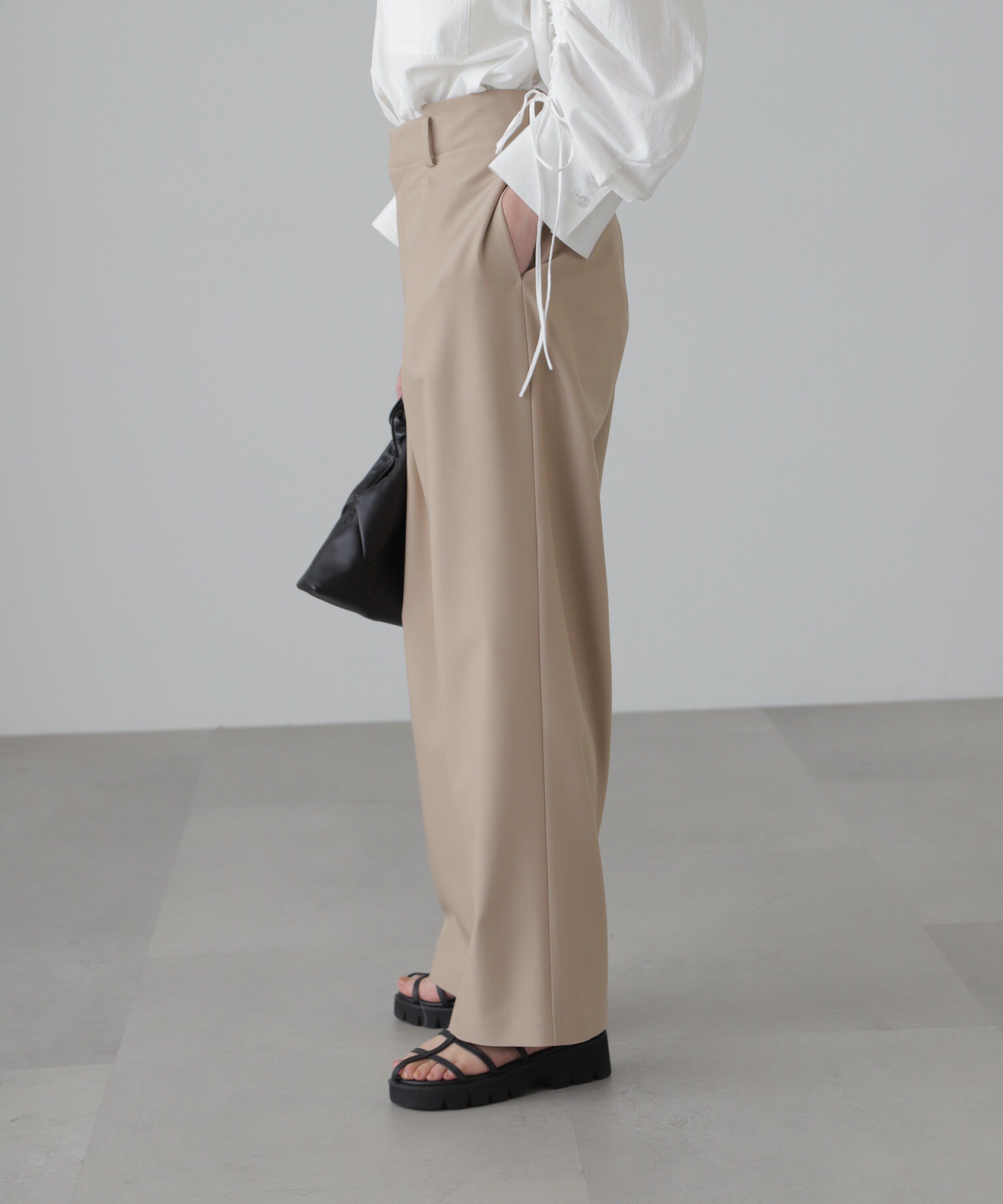  「＜セットアップ対応＞タックセミワイドパンツ」|その他|