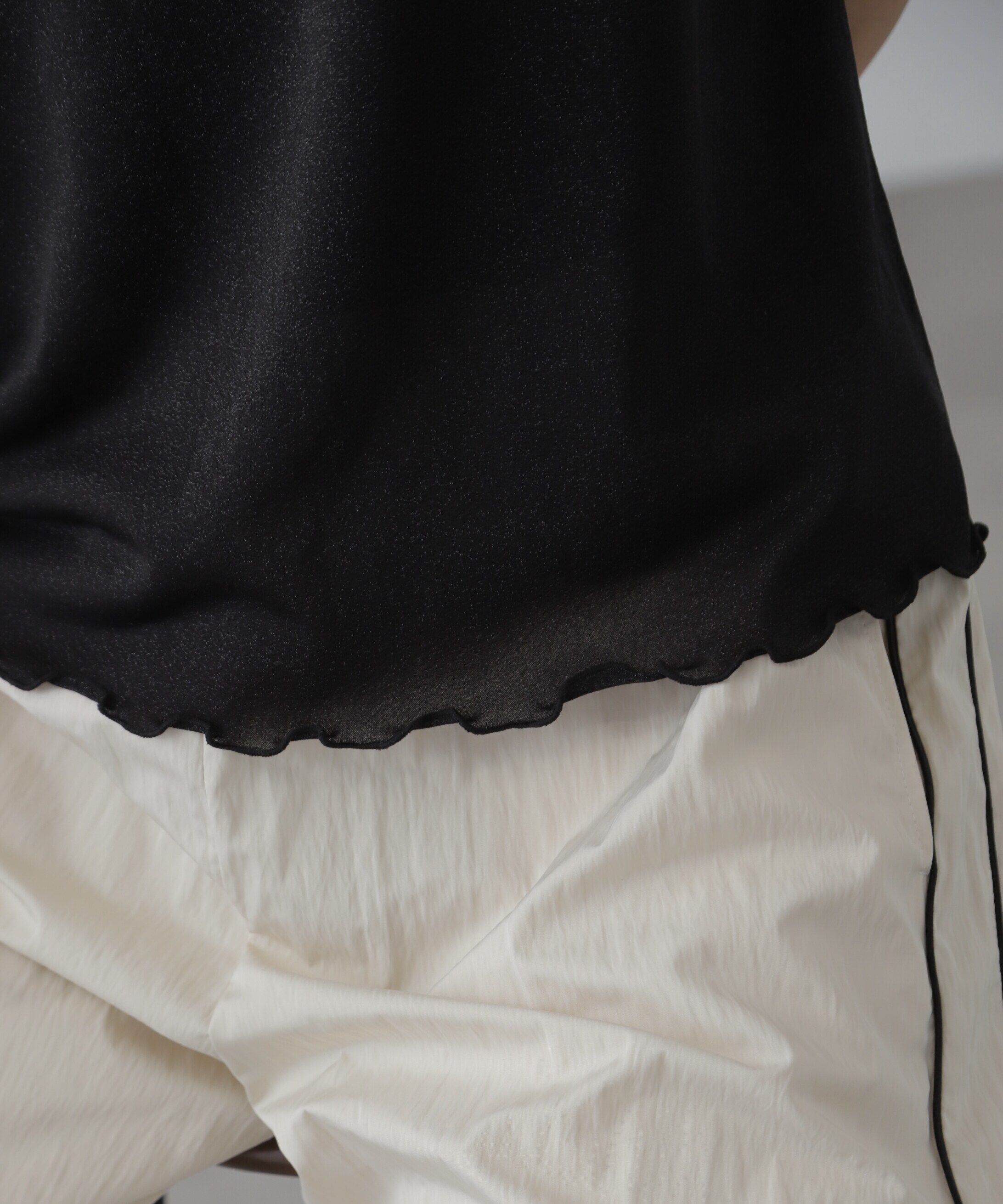  「ラメシアークルーネック半袖カットソー」|Tシャツ・カットソー|