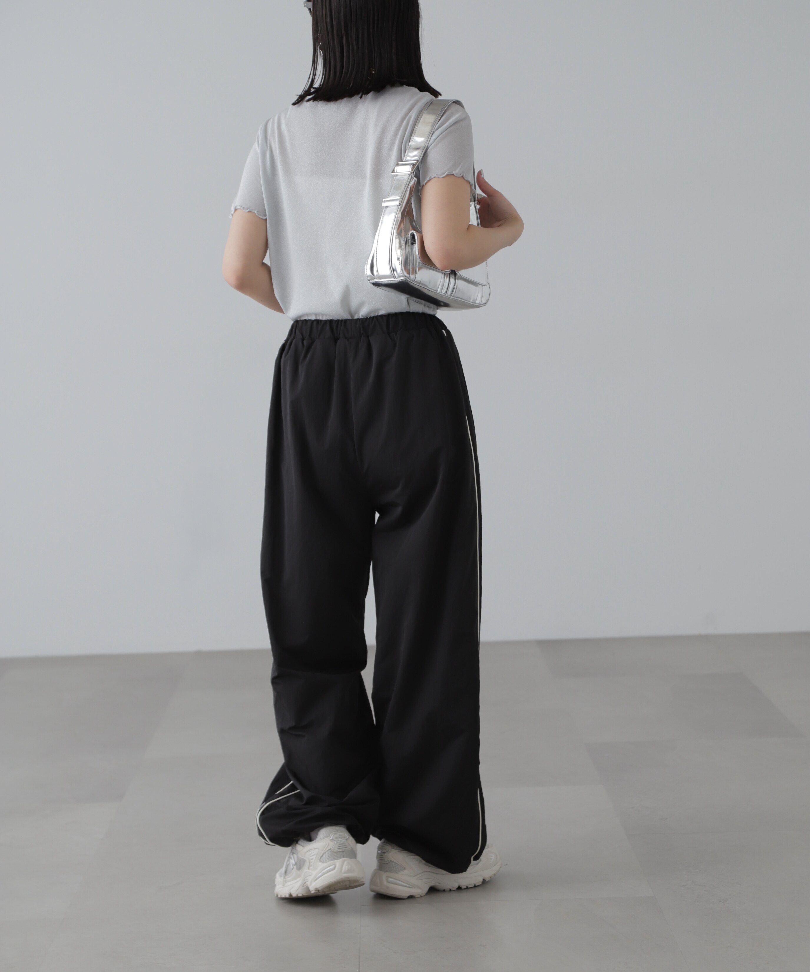  「ラメシアークルーネック半袖カットソー」|Tシャツ・カットソー|