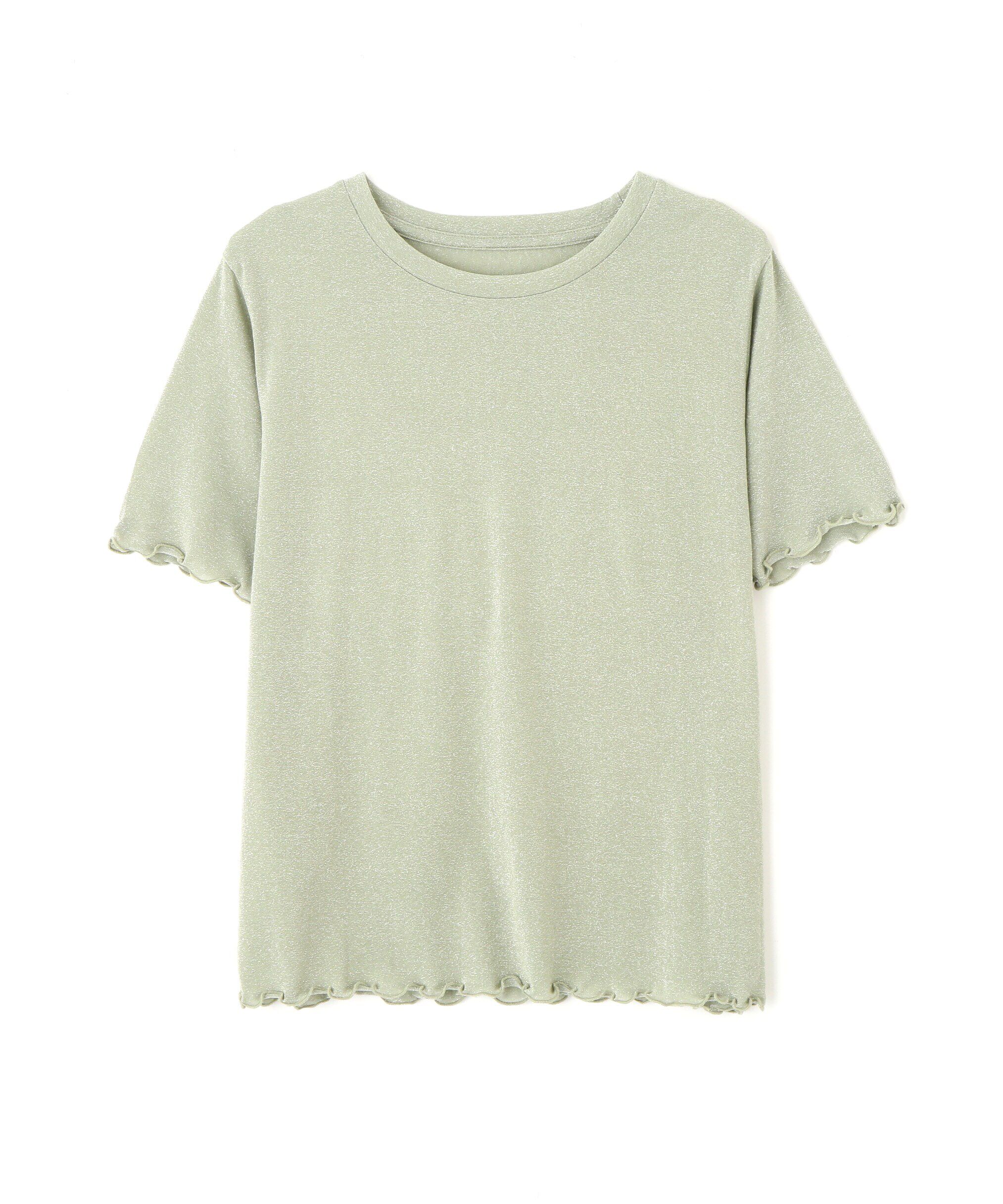  「ラメシアークルーネック半袖カットソー」|Tシャツ・カットソー|