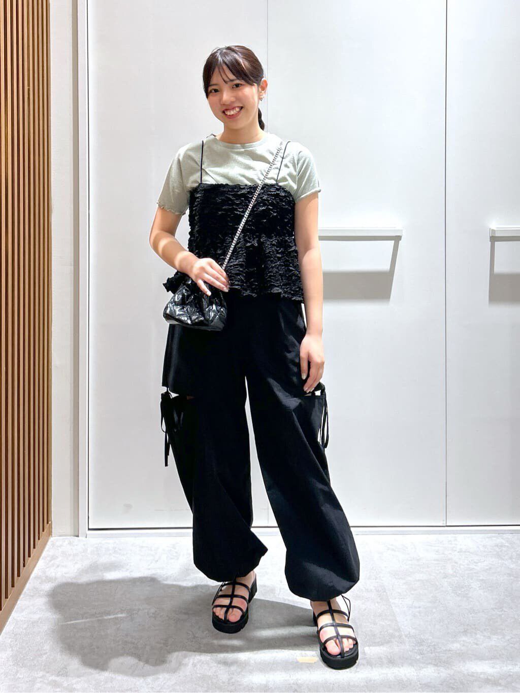  「ラメシアークルーネック半袖カットソー」|Tシャツ・カットソー|