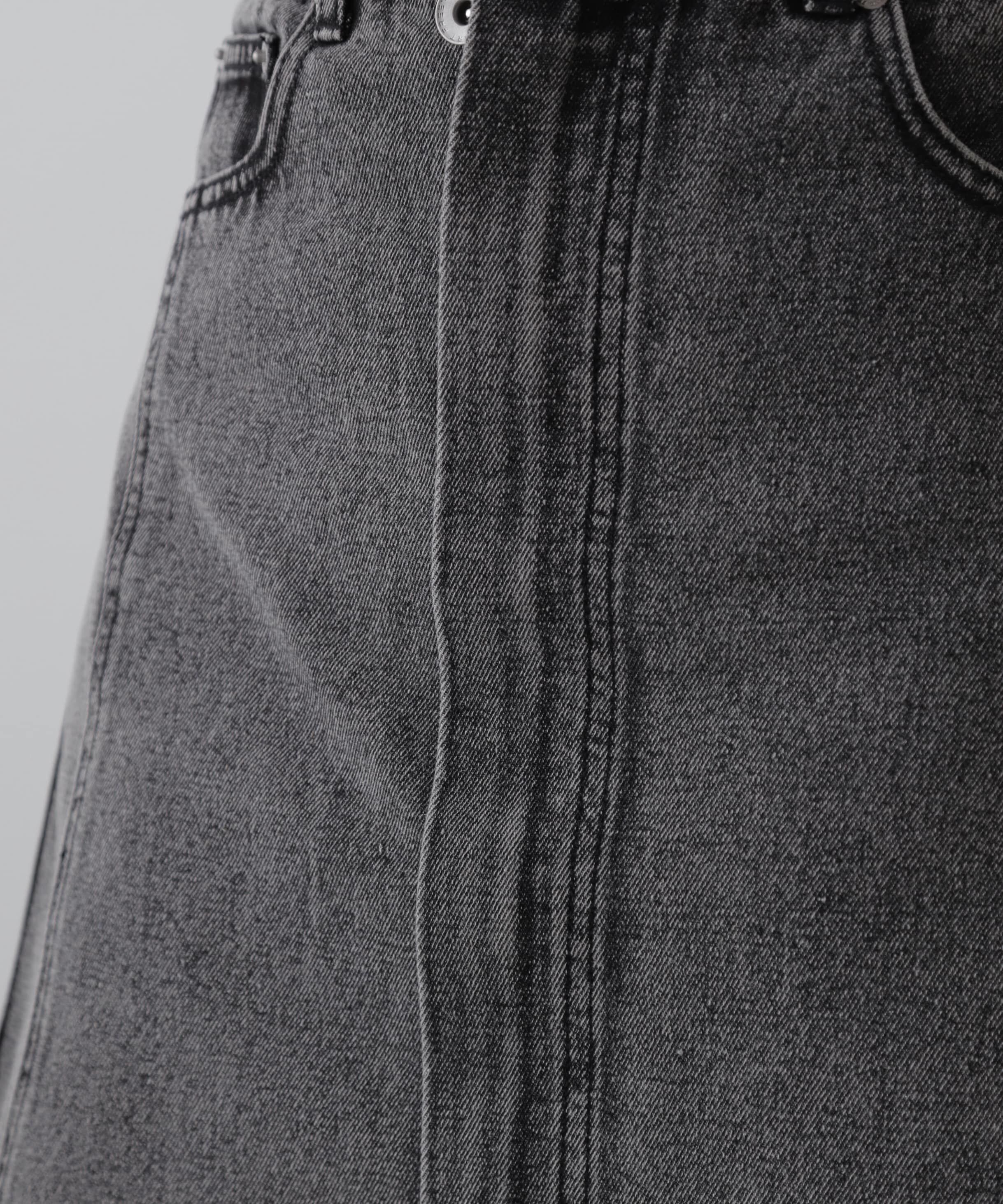  「［レイヤード可］デニムラップミニスカート」|スカート|