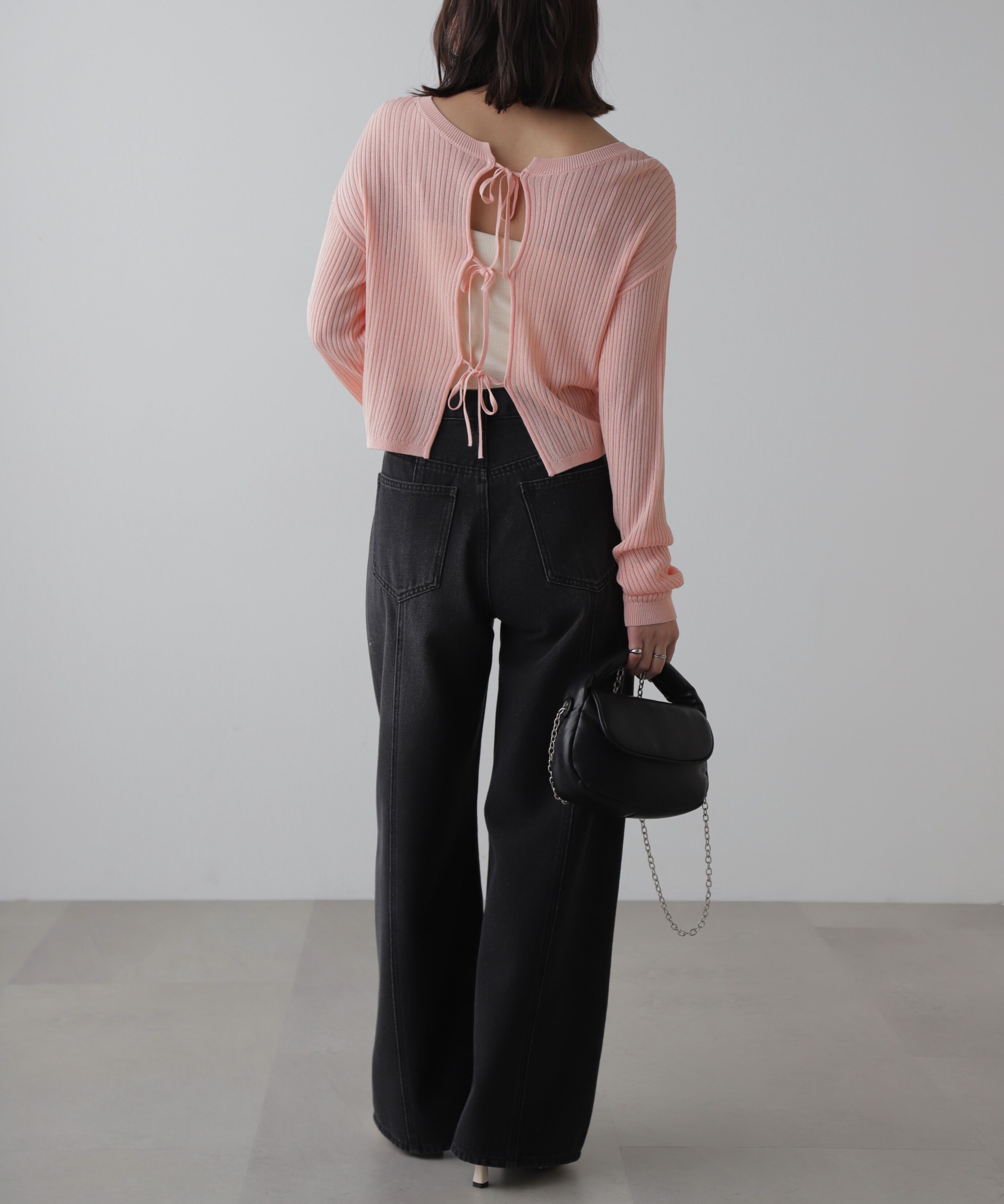  「アシメベルトタックワイドデニムパンツ」|その他|