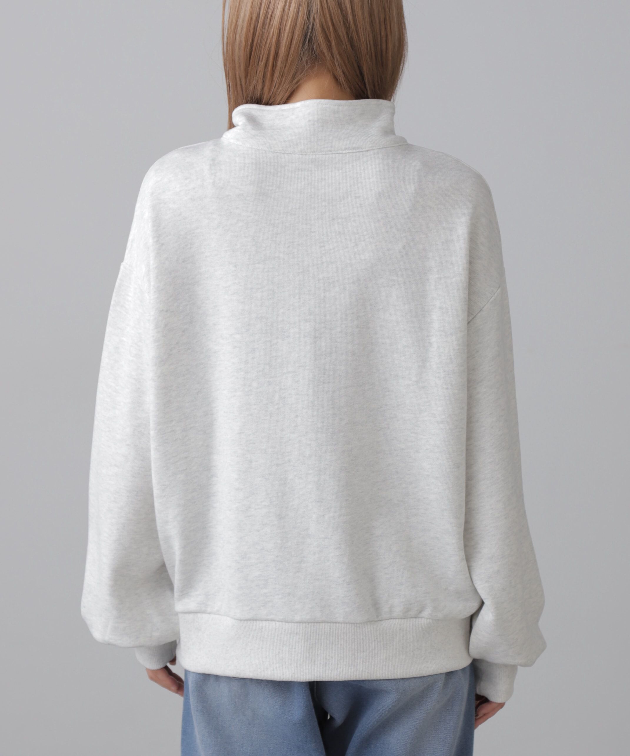  「カレッジロゴハーフジップスウェット」|Tシャツ・カットソー|