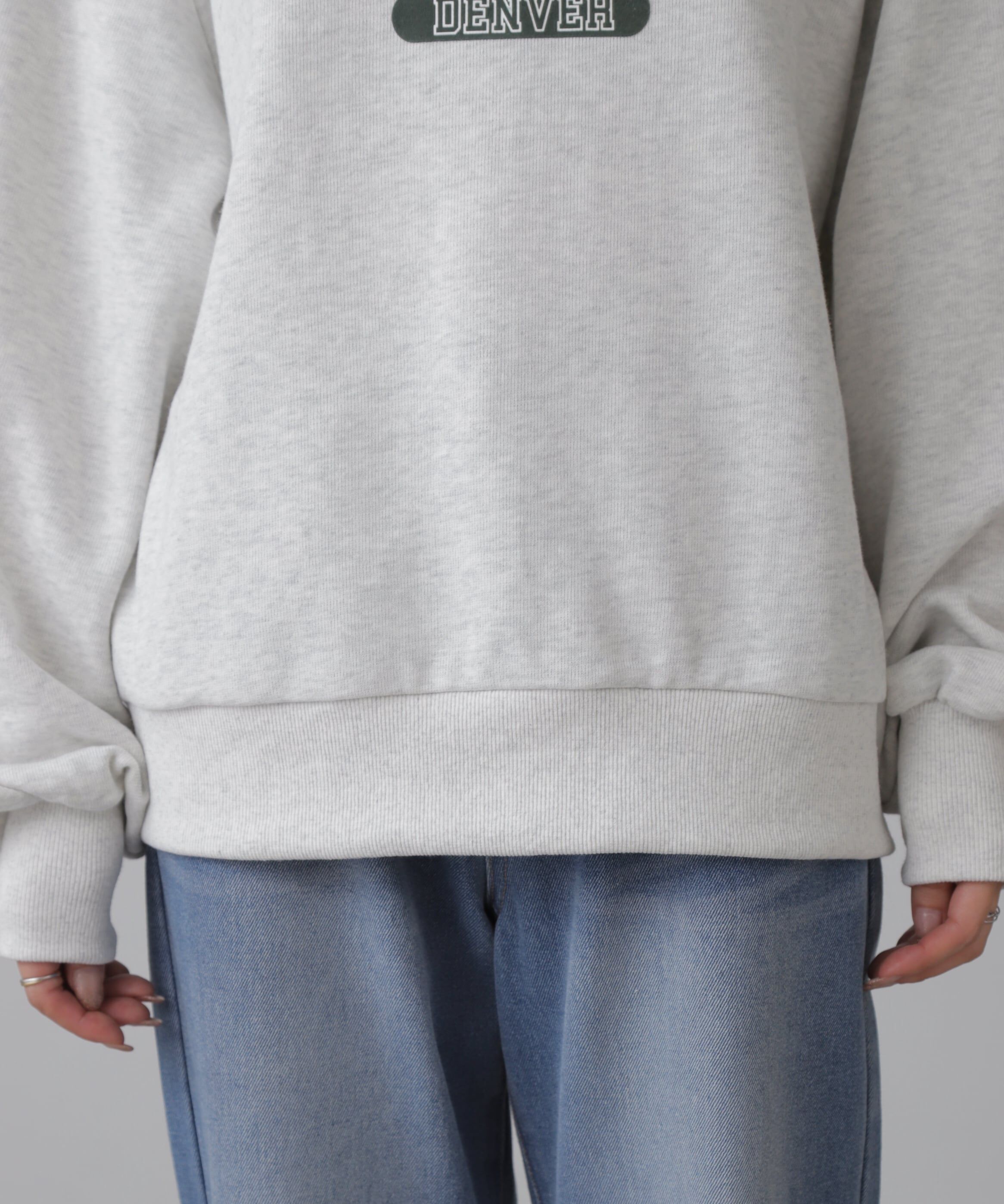  「カレッジロゴハーフジップスウェット」|Tシャツ・カットソー|