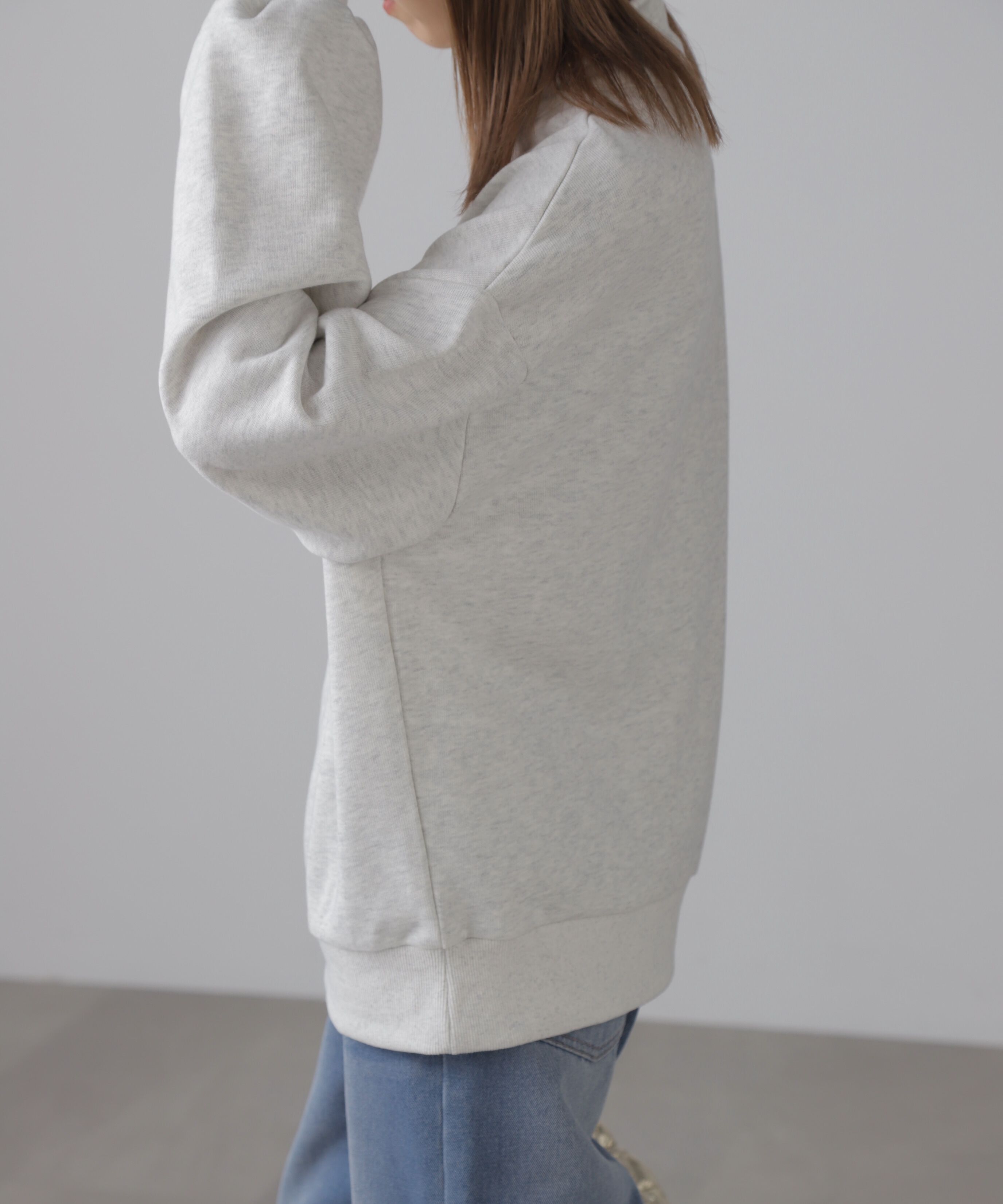  「カレッジロゴハーフジップスウェット」|Tシャツ・カットソー|