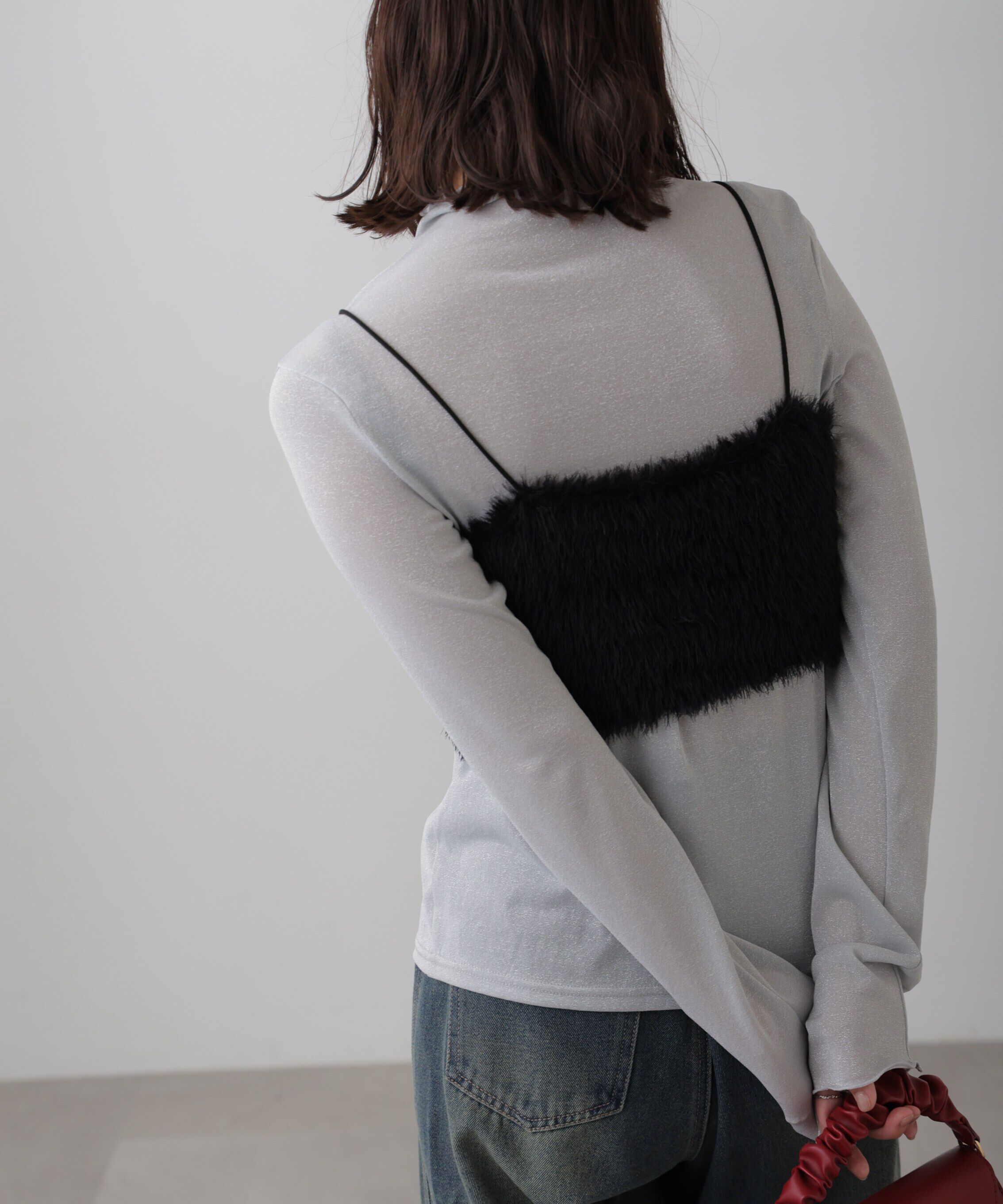  「シャギーキャミソールビスチェ」|ニット・セーター|