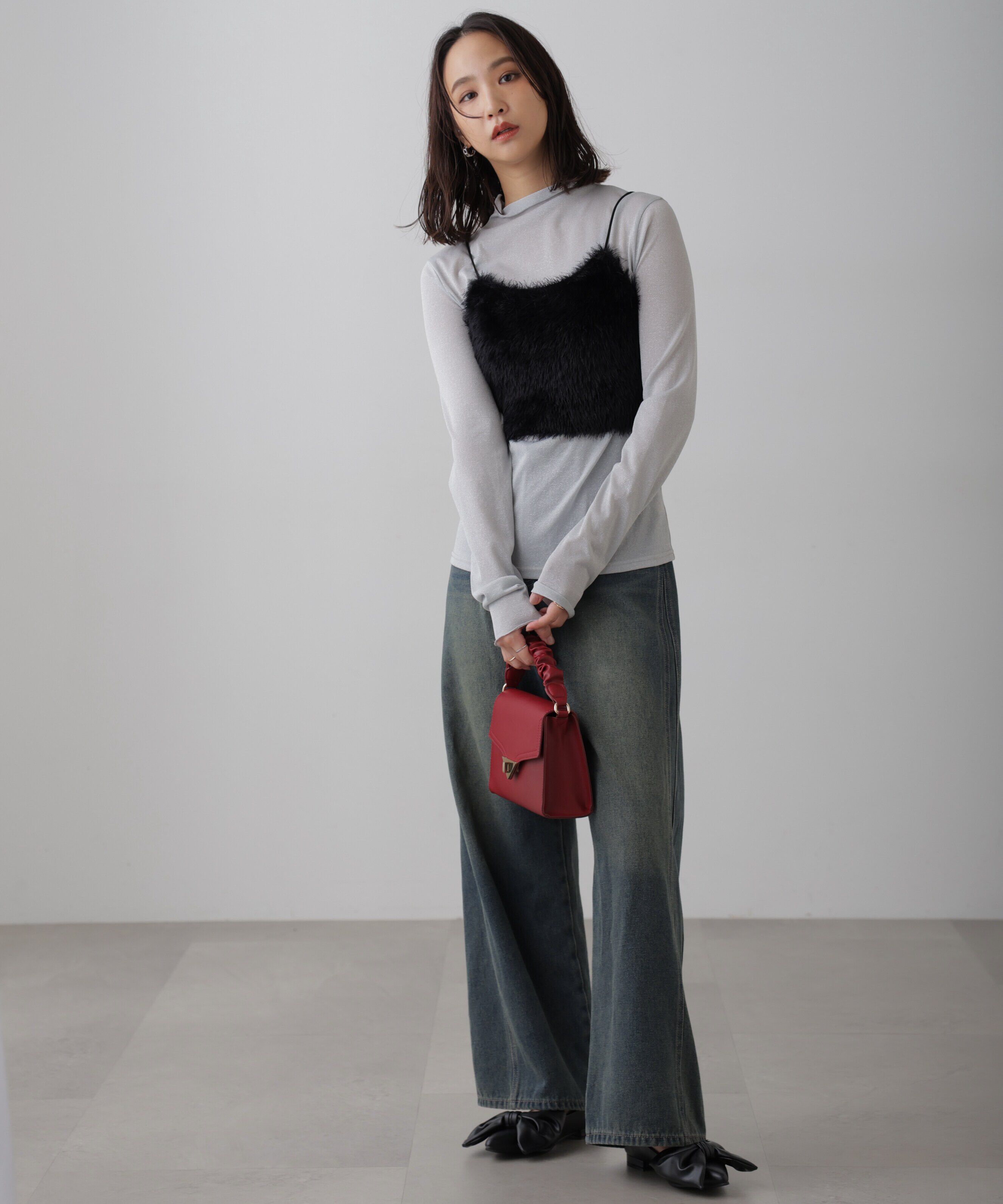  「シャギーキャミソールビスチェ」|ニット・セーター|