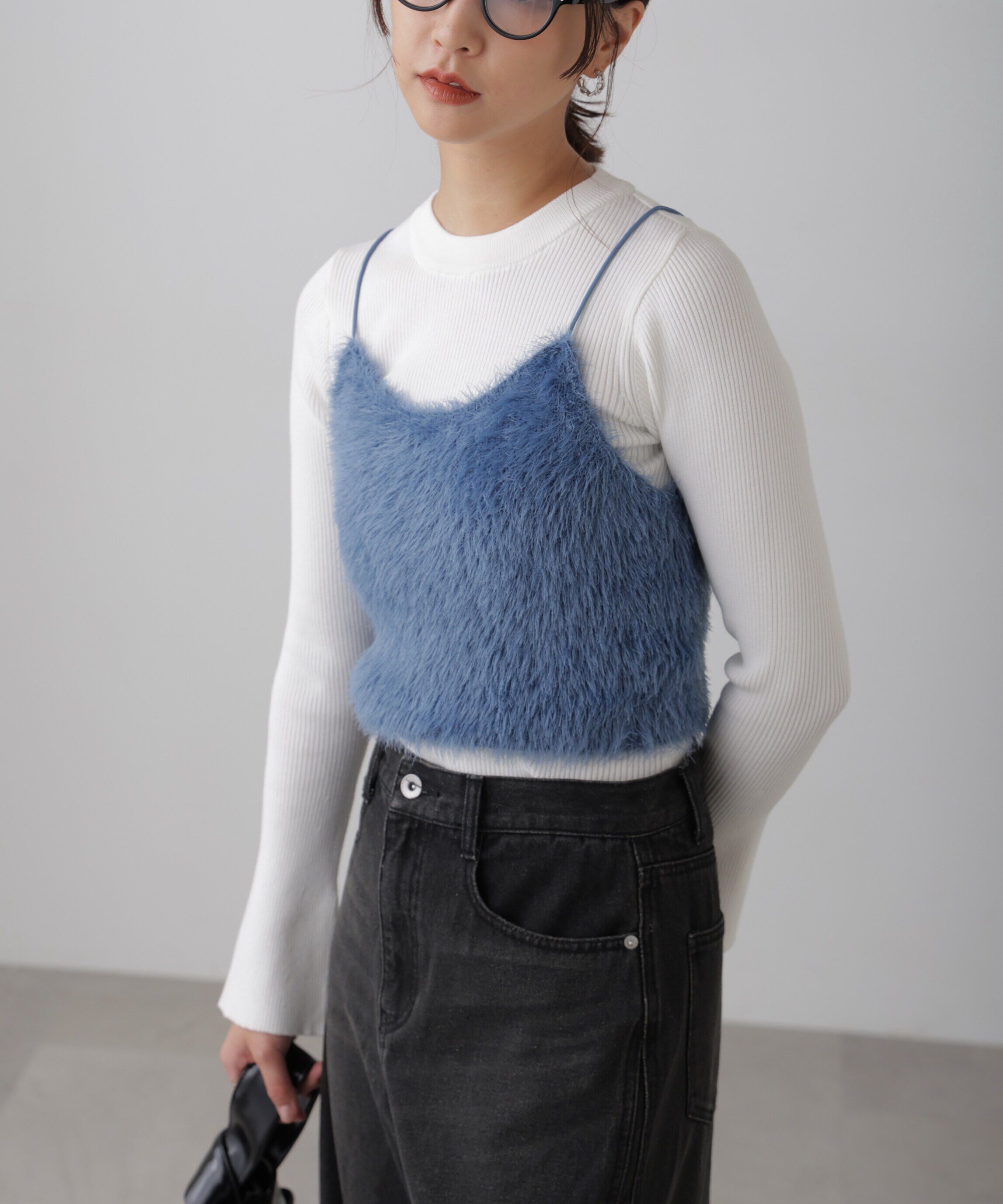  「シャギーキャミソールビスチェ」|ニット・セーター|