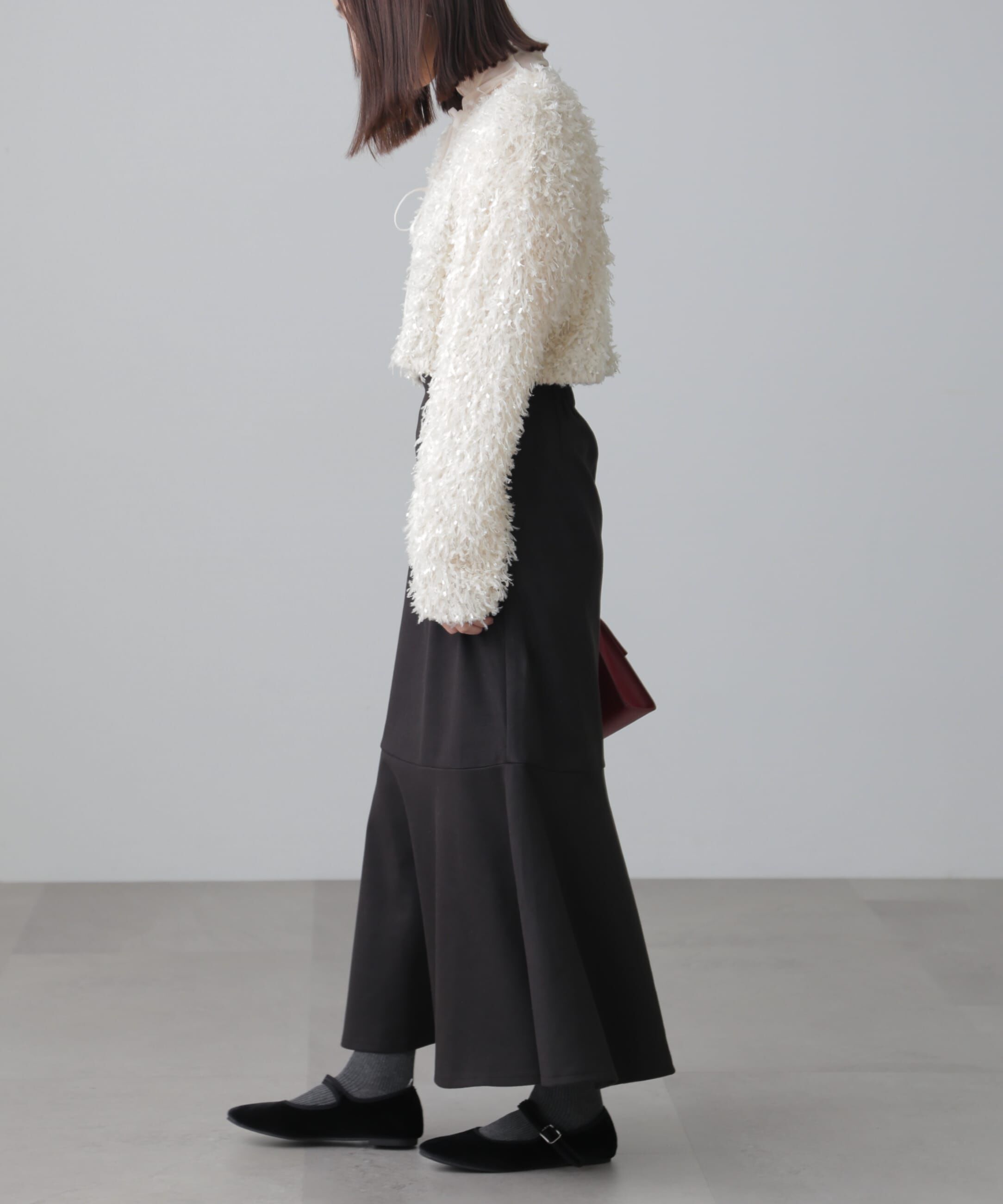  「起毛ストレッチマーメイドスカート」|スカート|