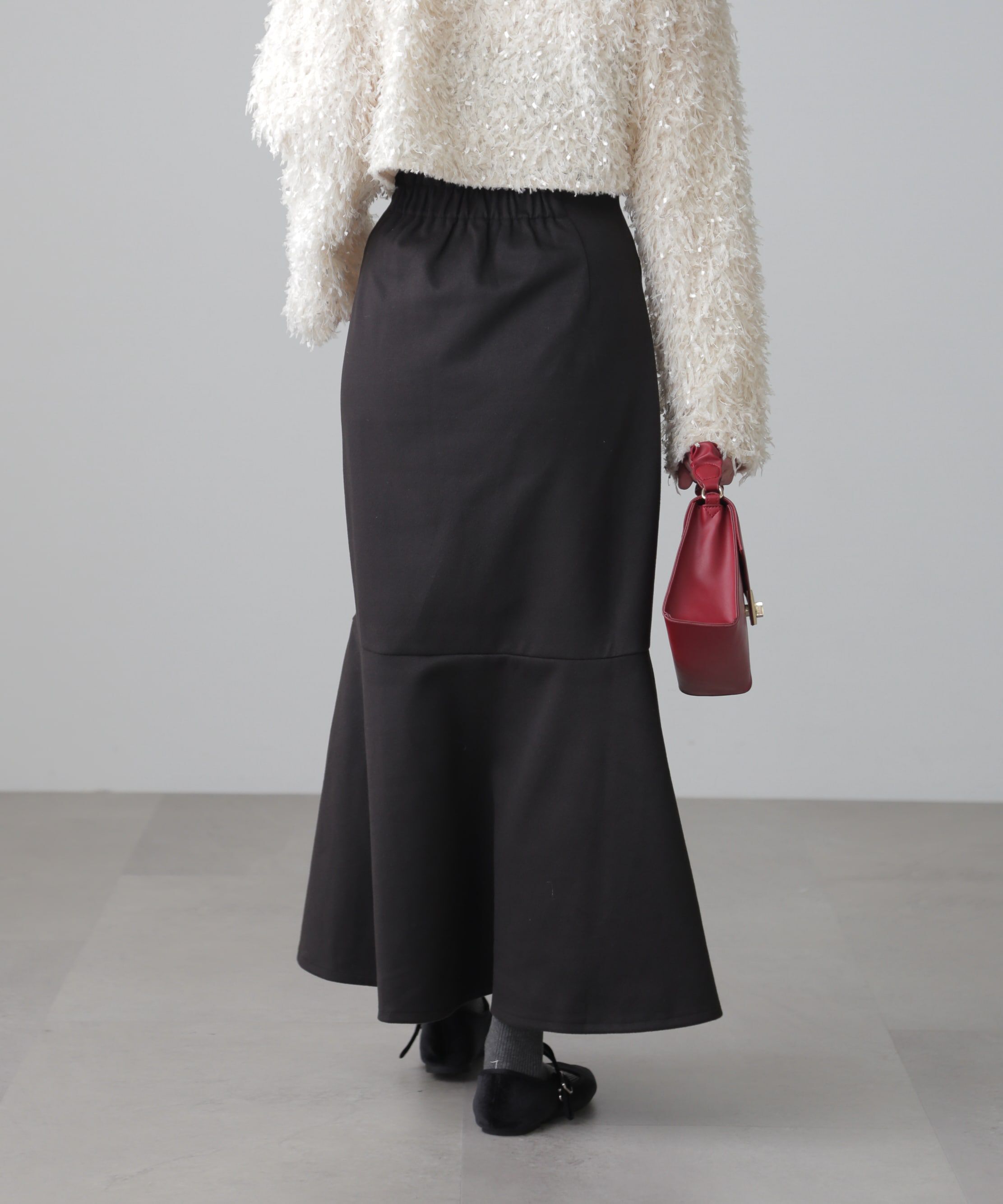  「起毛ストレッチマーメイドスカート」|スカート|