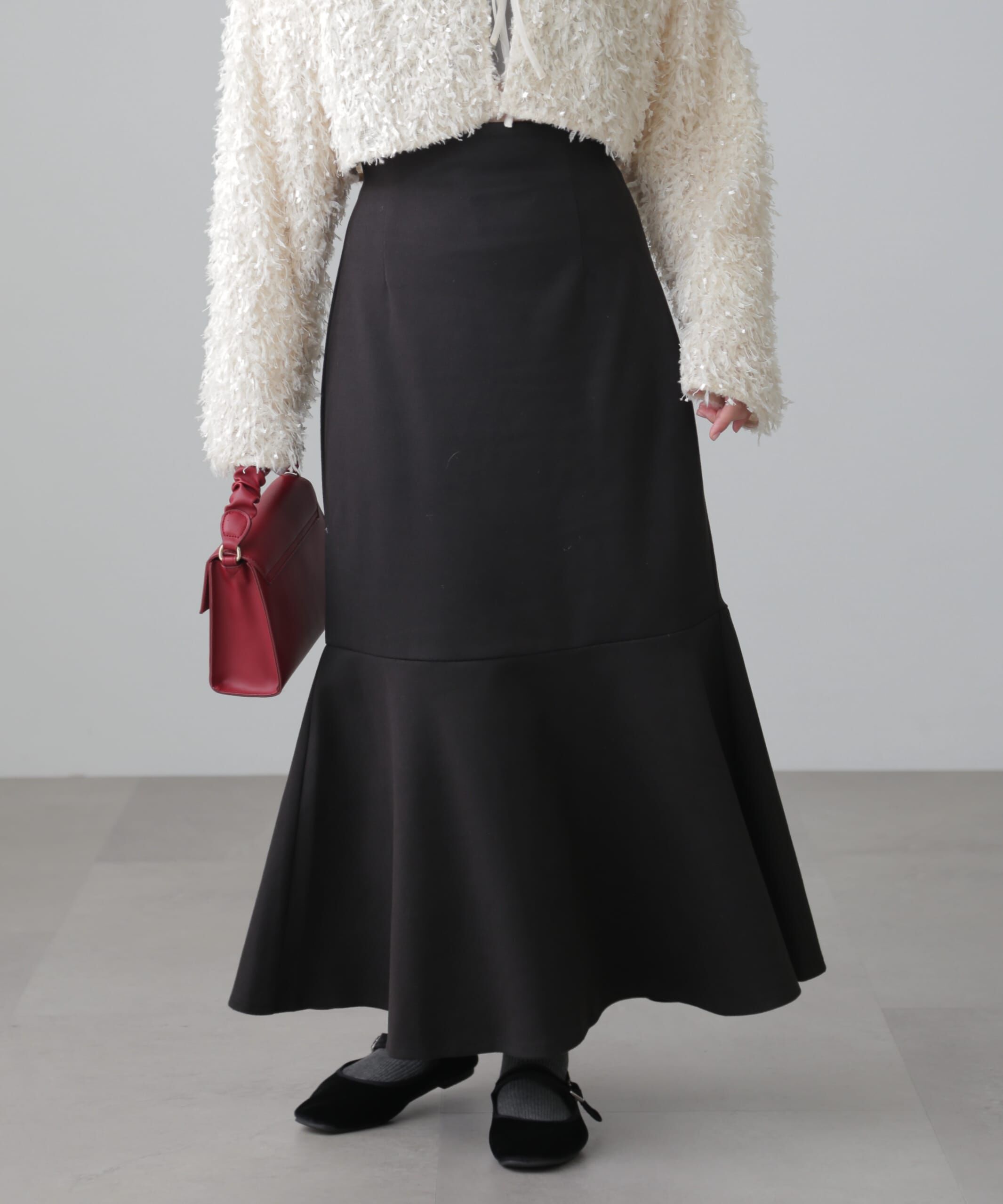  「起毛ストレッチマーメイドスカート」|スカート|