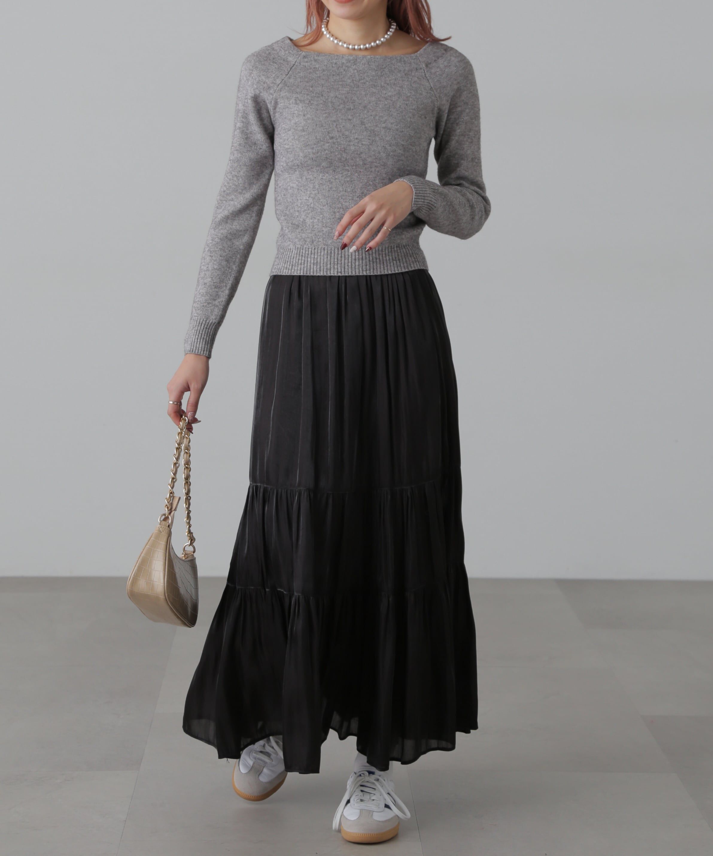  「スクエアネックコンパクトニット」|ニット・セーター|