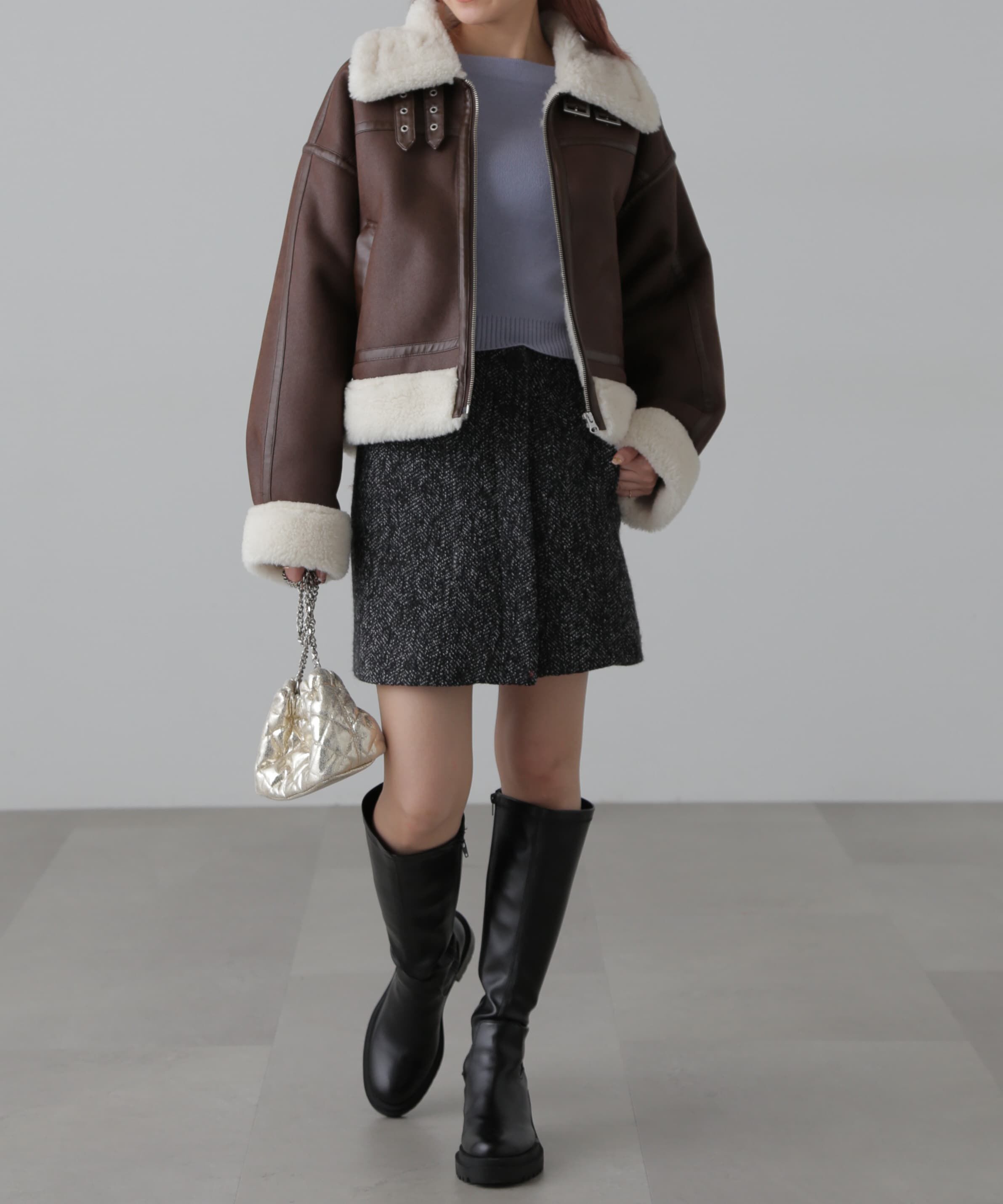  「スクエアネックコンパクトニット」|ニット・セーター|