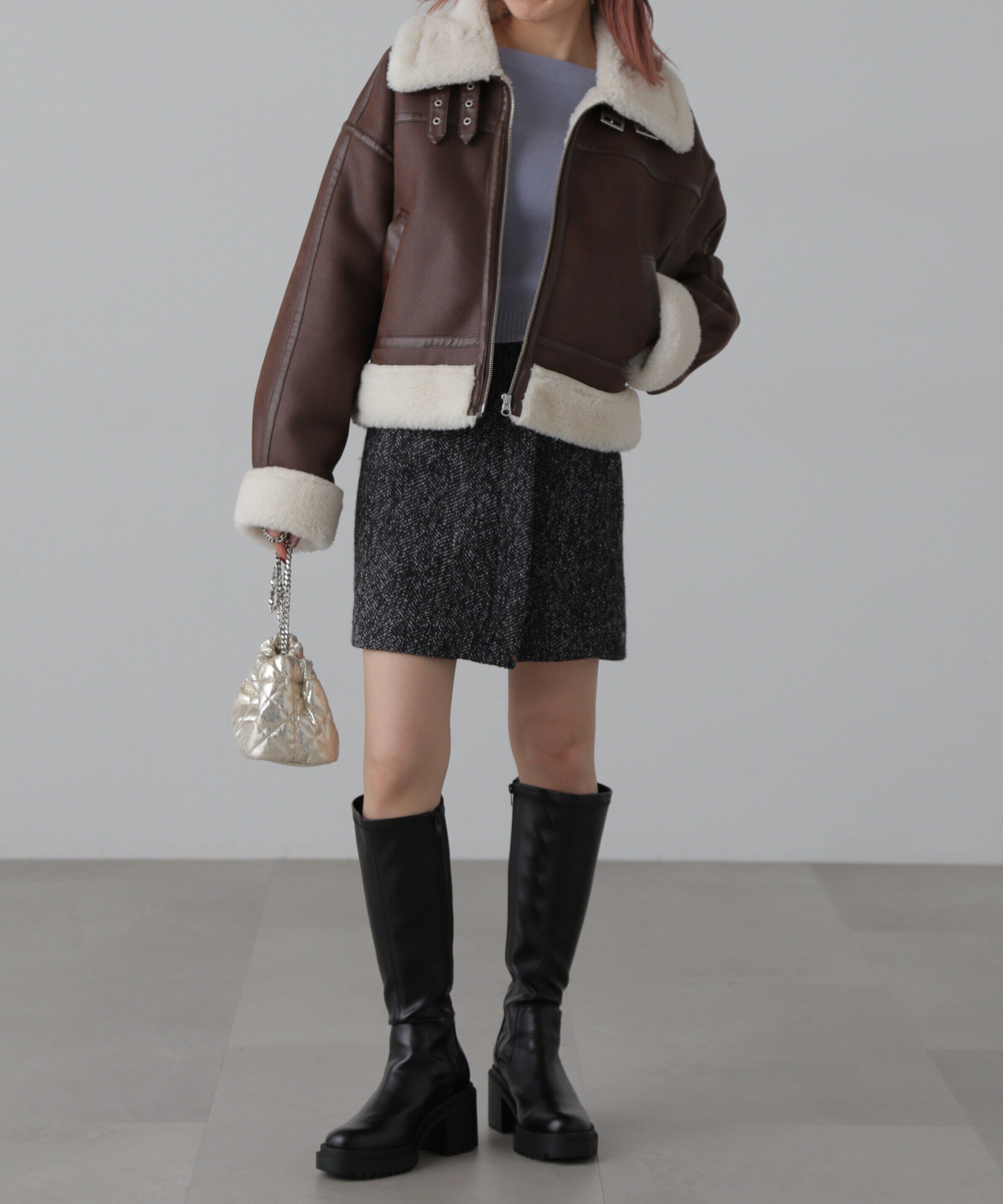  「スクエアネックコンパクトニット」|ニット・セーター|