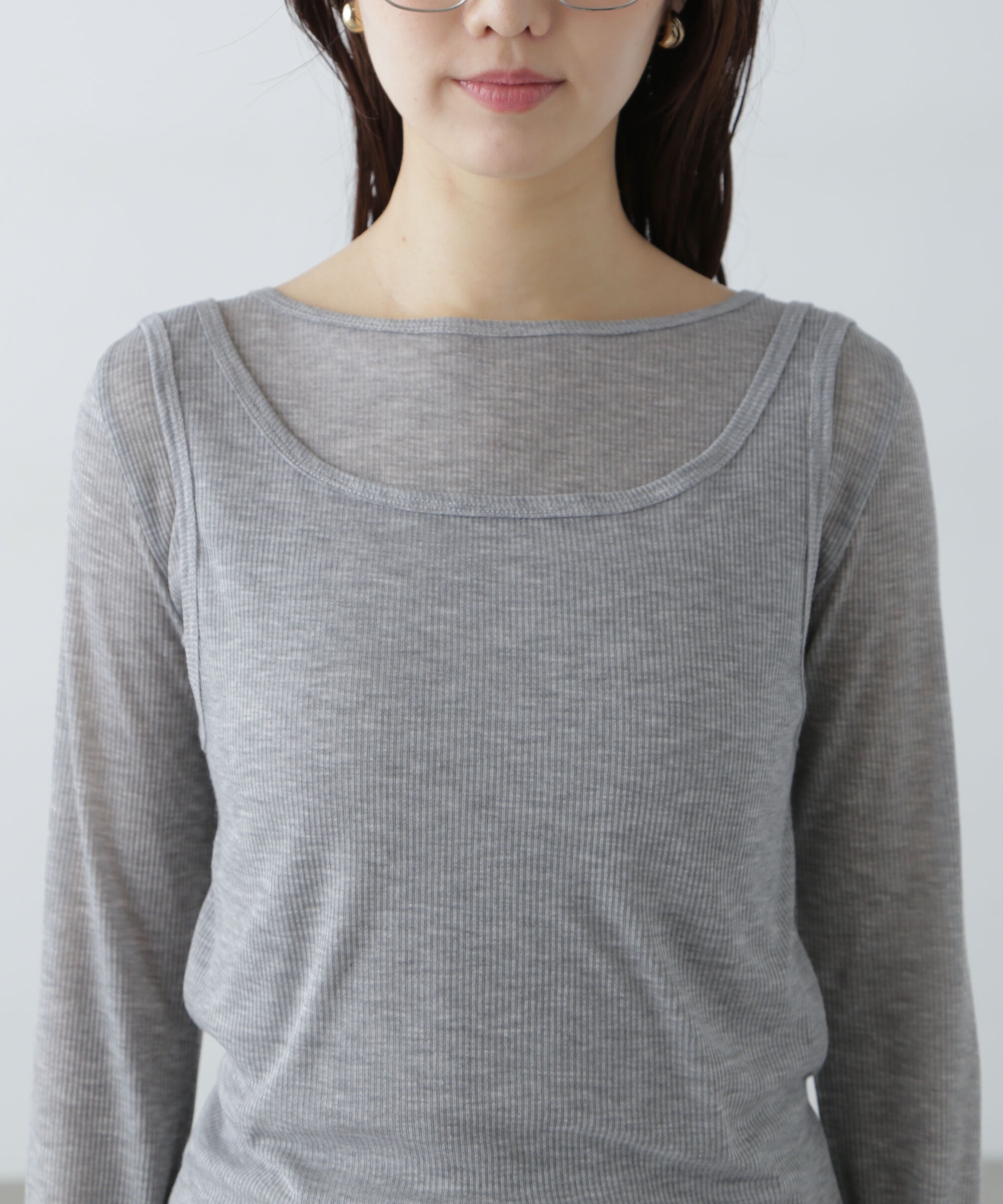  「シアーテレコレイヤードカットソー」|Tシャツ・カットソー|