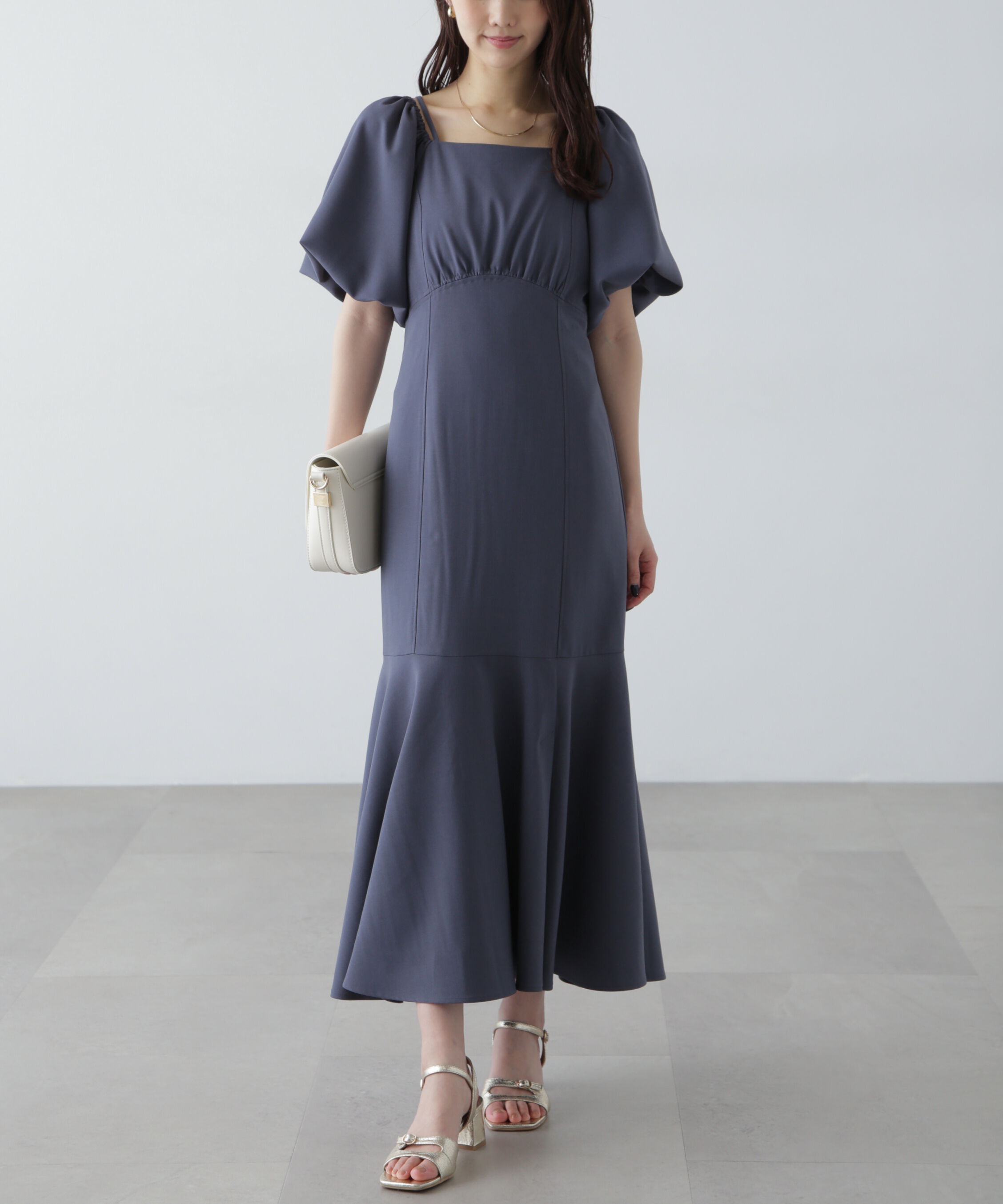  「2wayオフショルマーメイドワンピース」|ワンピース|ブルー