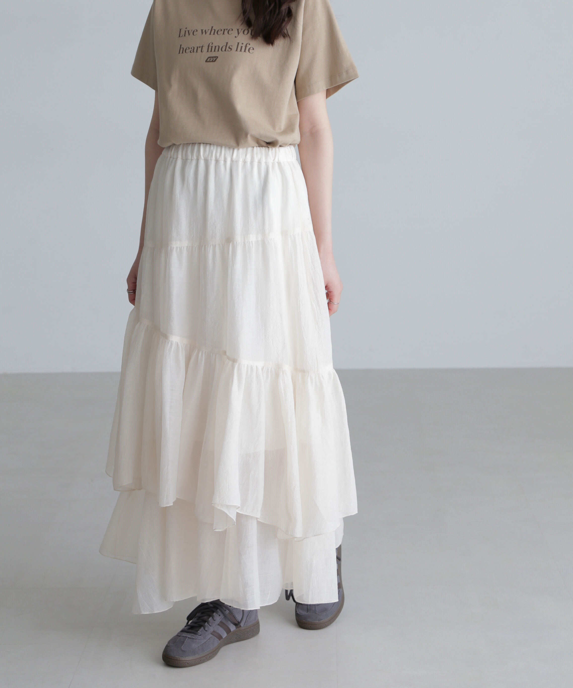  「シアーランダムフリルスカート」|スカート|キナリ