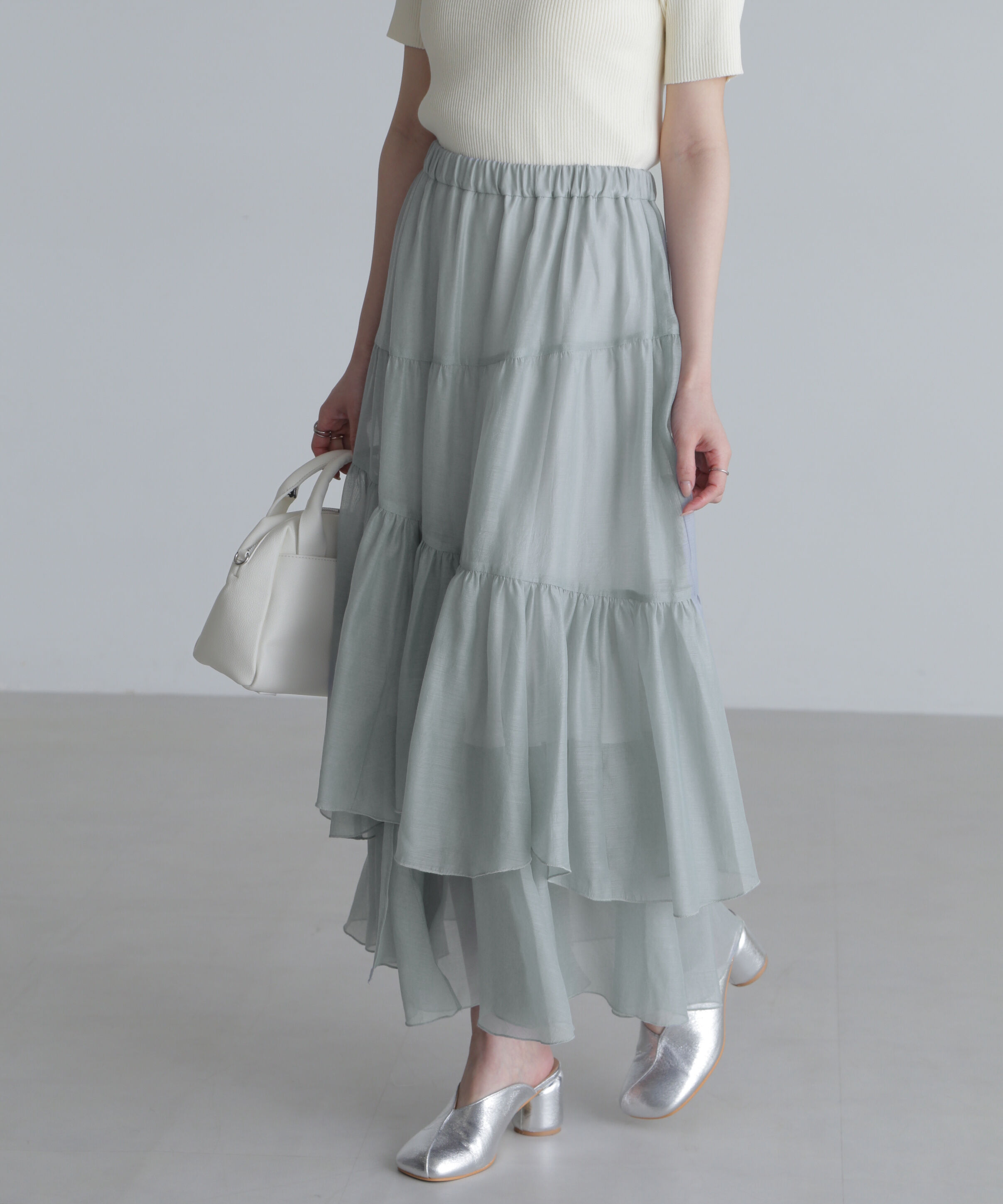  「シアーランダムフリルスカート」|スカート|