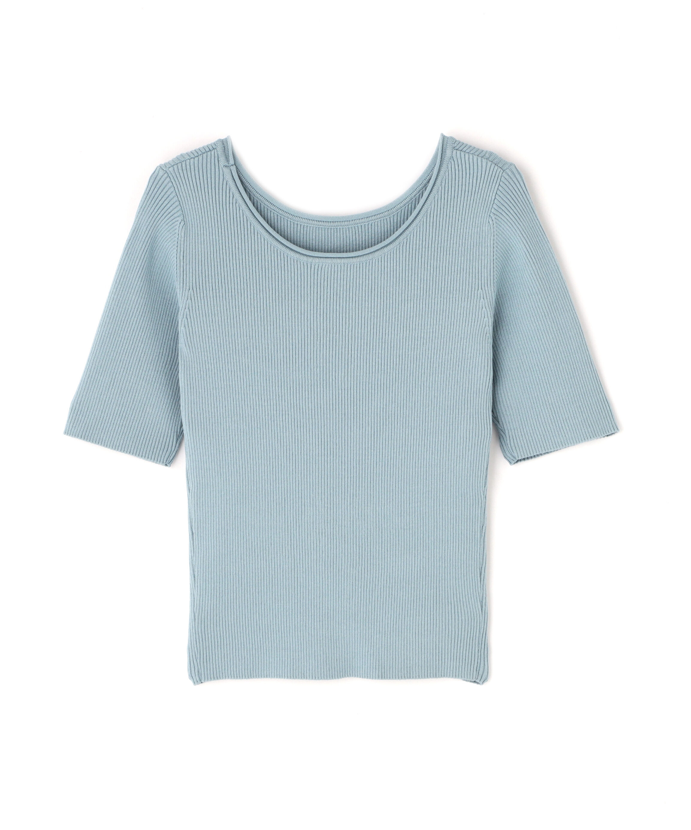  「〈洗える〉マシンウォッシャブル前後２ＷＡＹ５分袖ニット」|ニット・セーター|