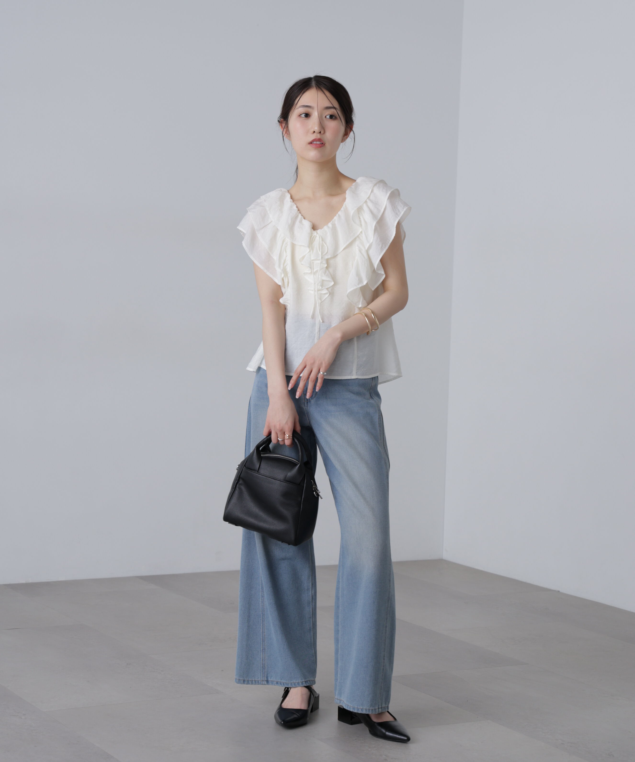  「フリルフレンチブラウス」|シャツ・ブラウス|