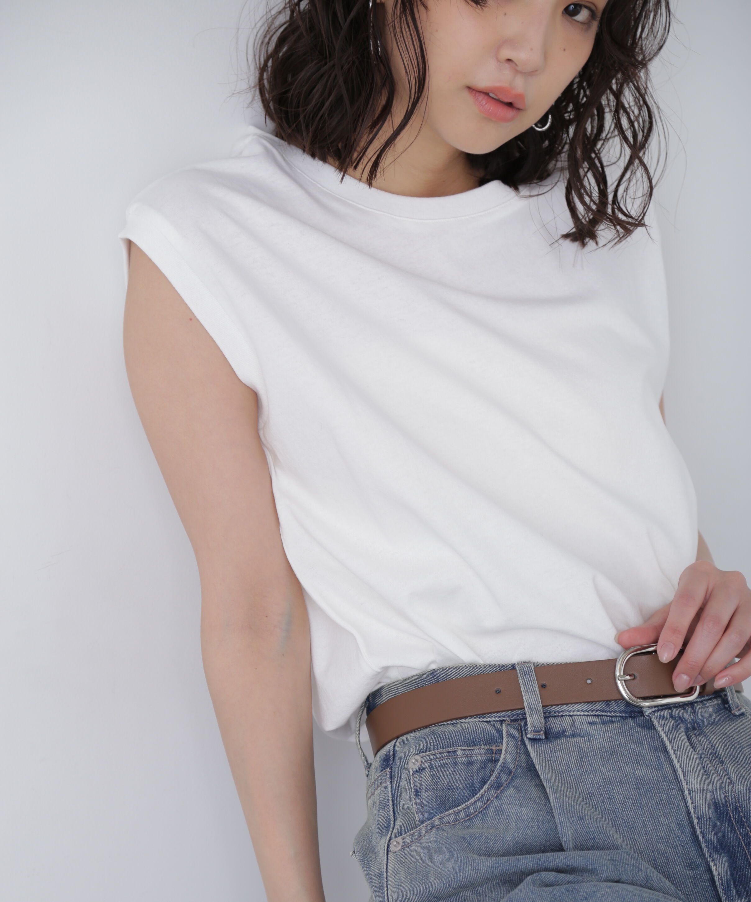  「USAコットンフレンチスリーブTシャツ」|Tシャツ・カットソー|