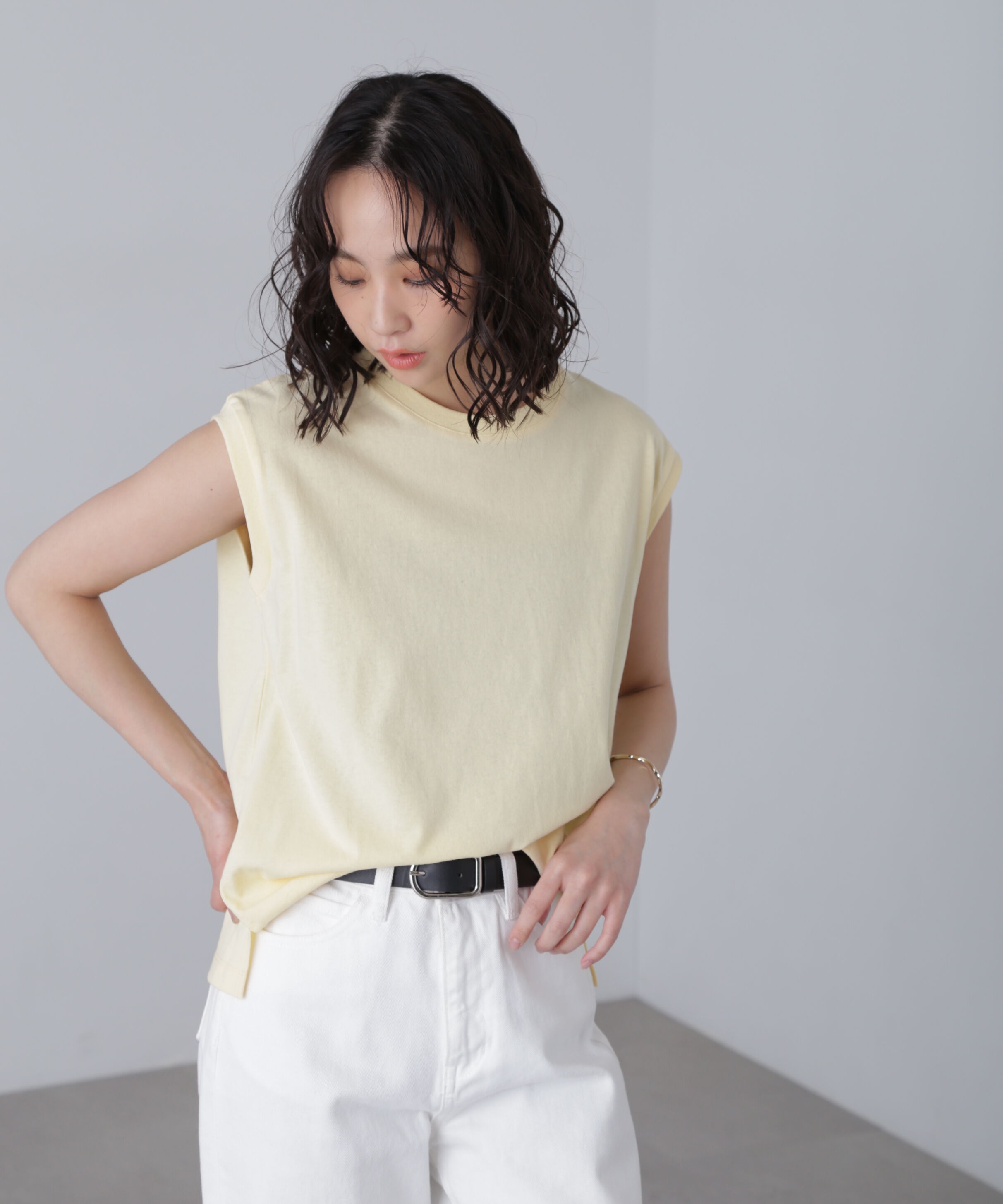  「USAコットンフレンチスリーブTシャツ」|Tシャツ・カットソー|