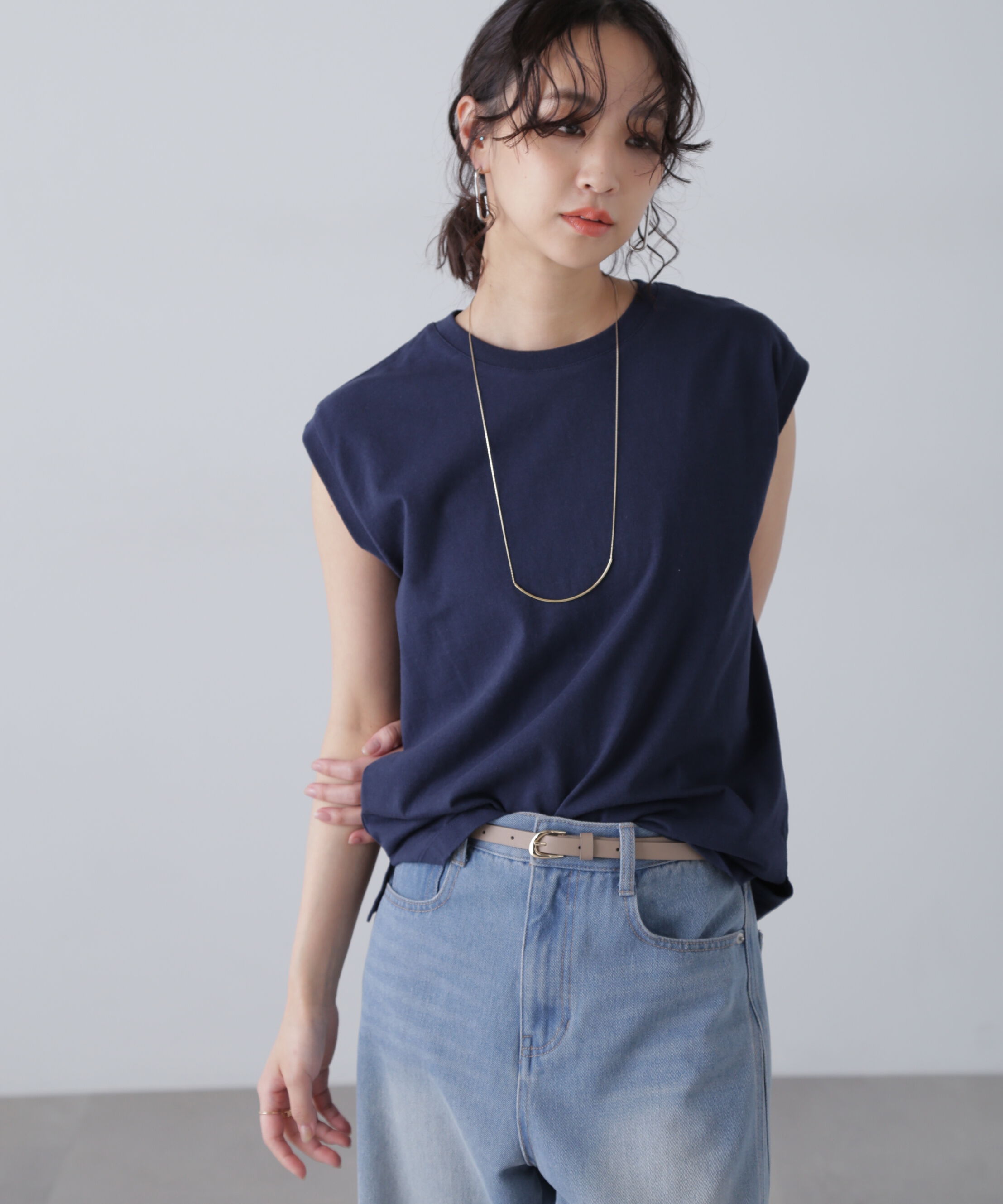  「USAコットンフレンチスリーブTシャツ」|Tシャツ・カットソー|