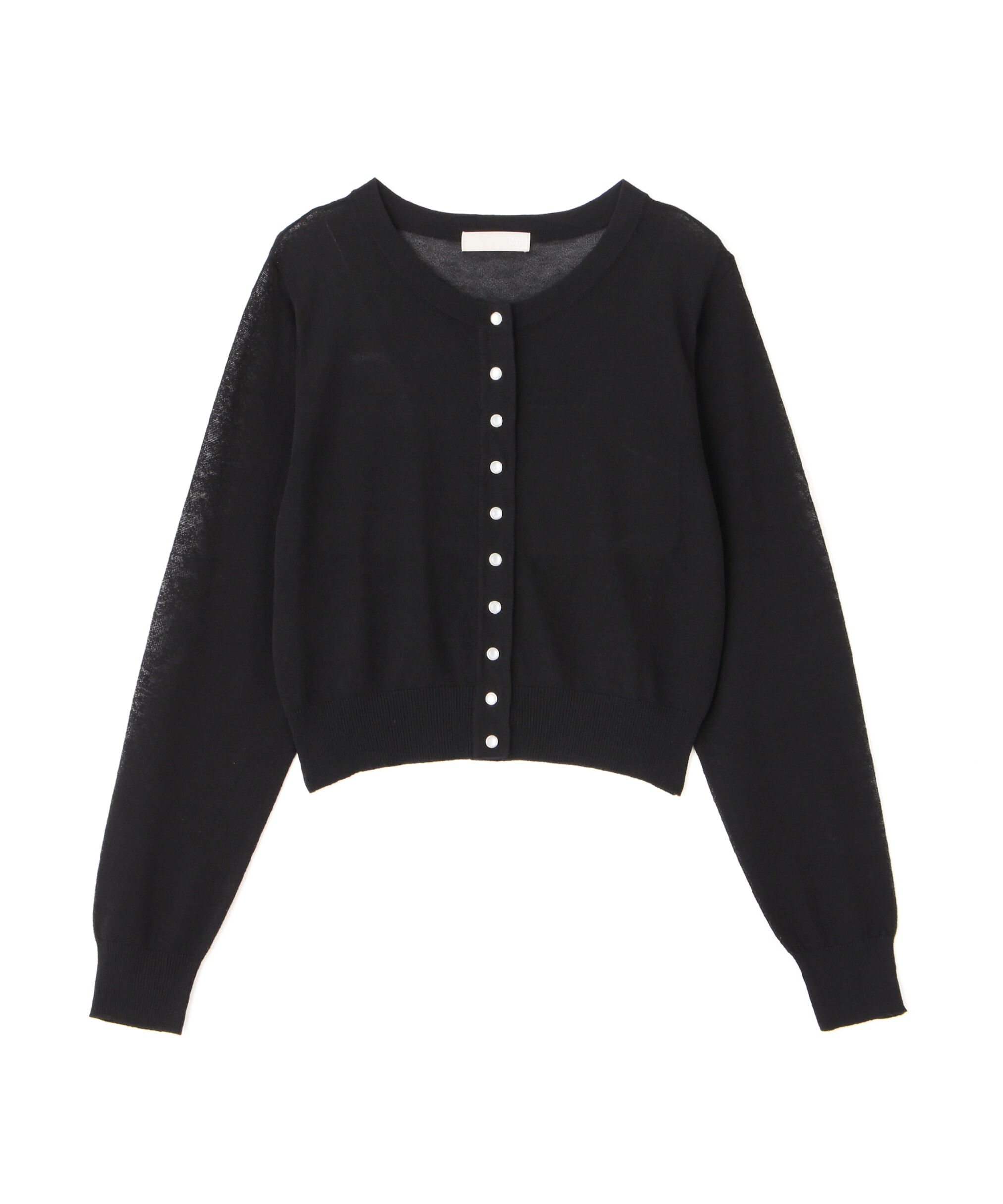  「ドットボタンクルーネックカーディガン」|ニット・セーター|