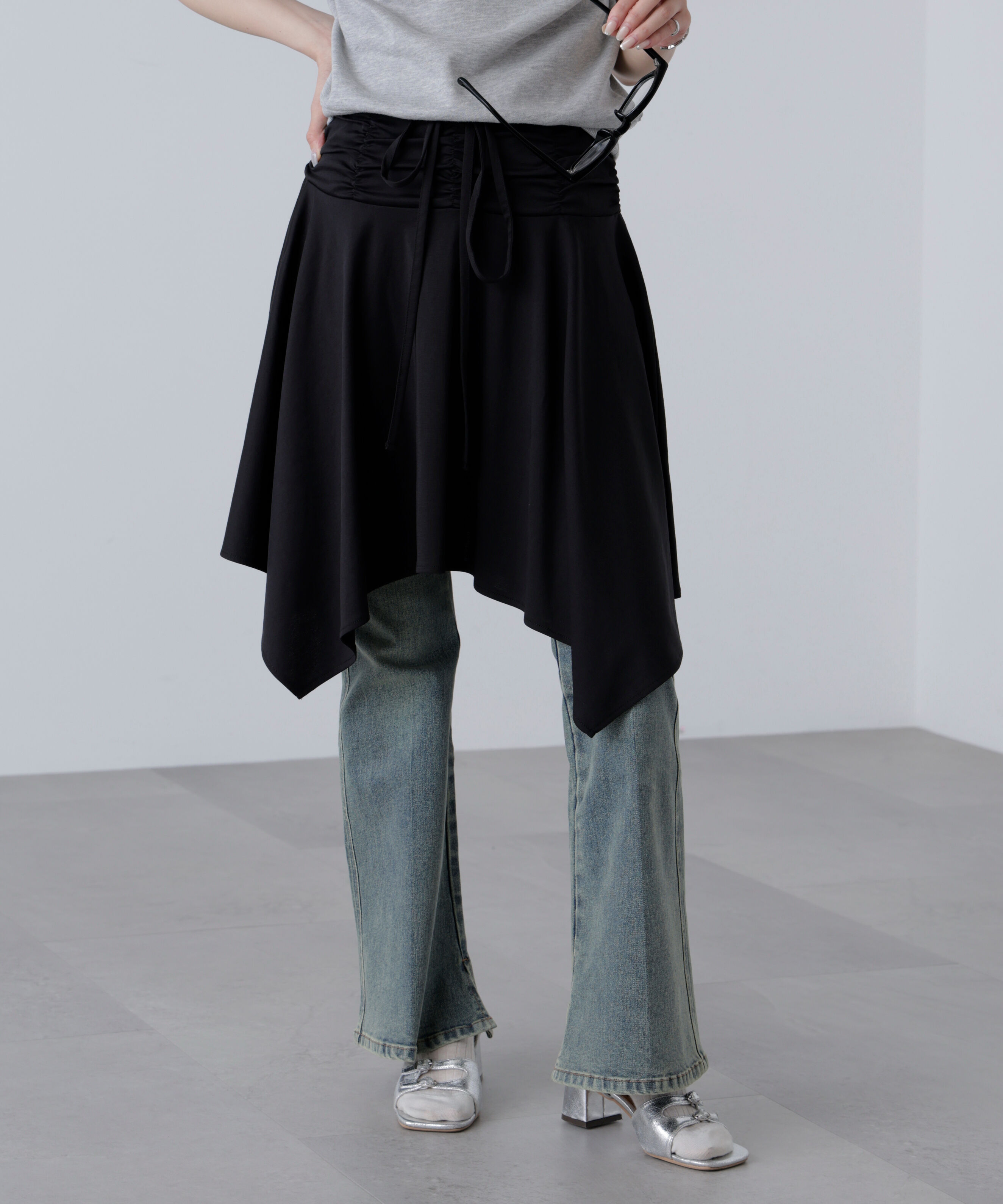  「2wayイレヘムミディスカート」|スカート|