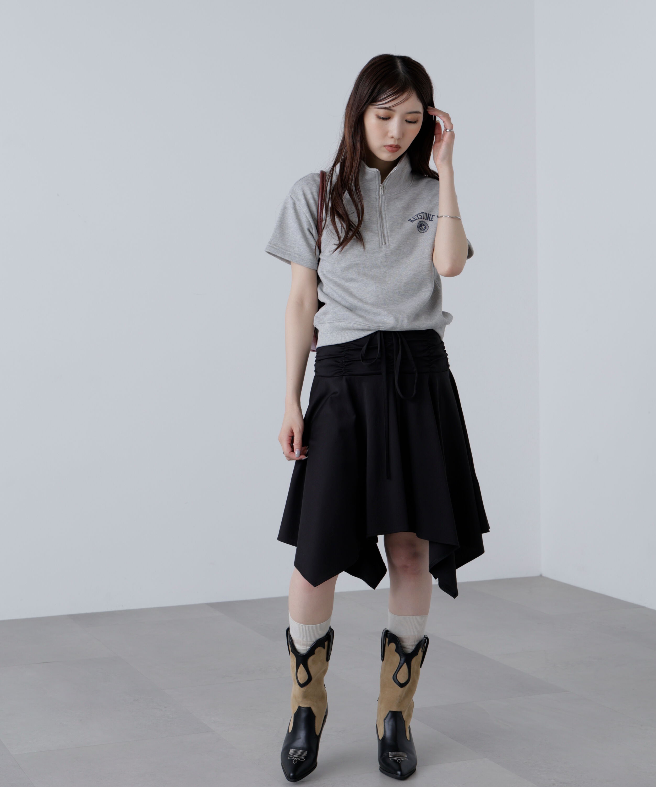  「2wayイレヘムミディスカート」|スカート|