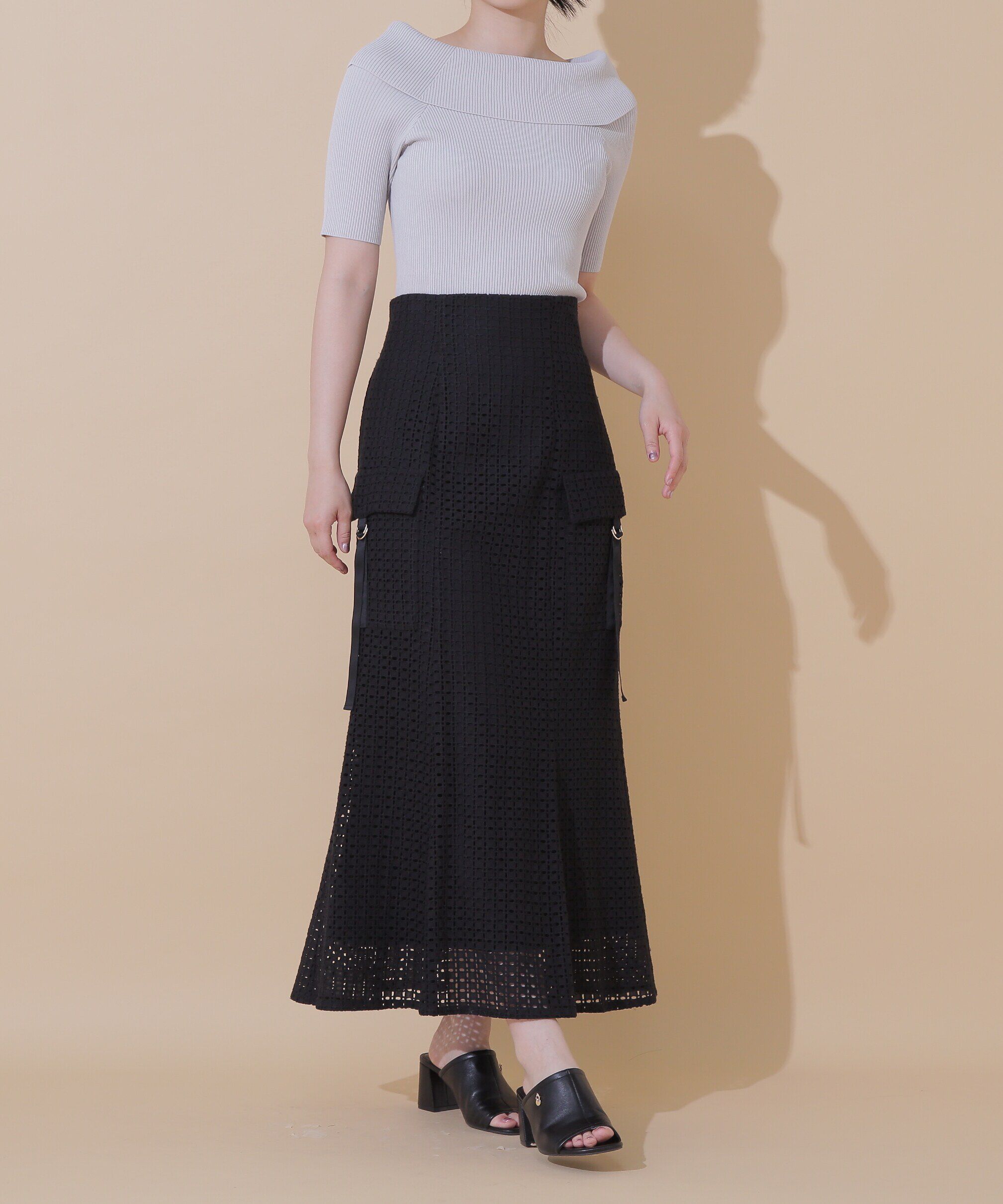  「コットンレースマーメイドスカート」|スカート|