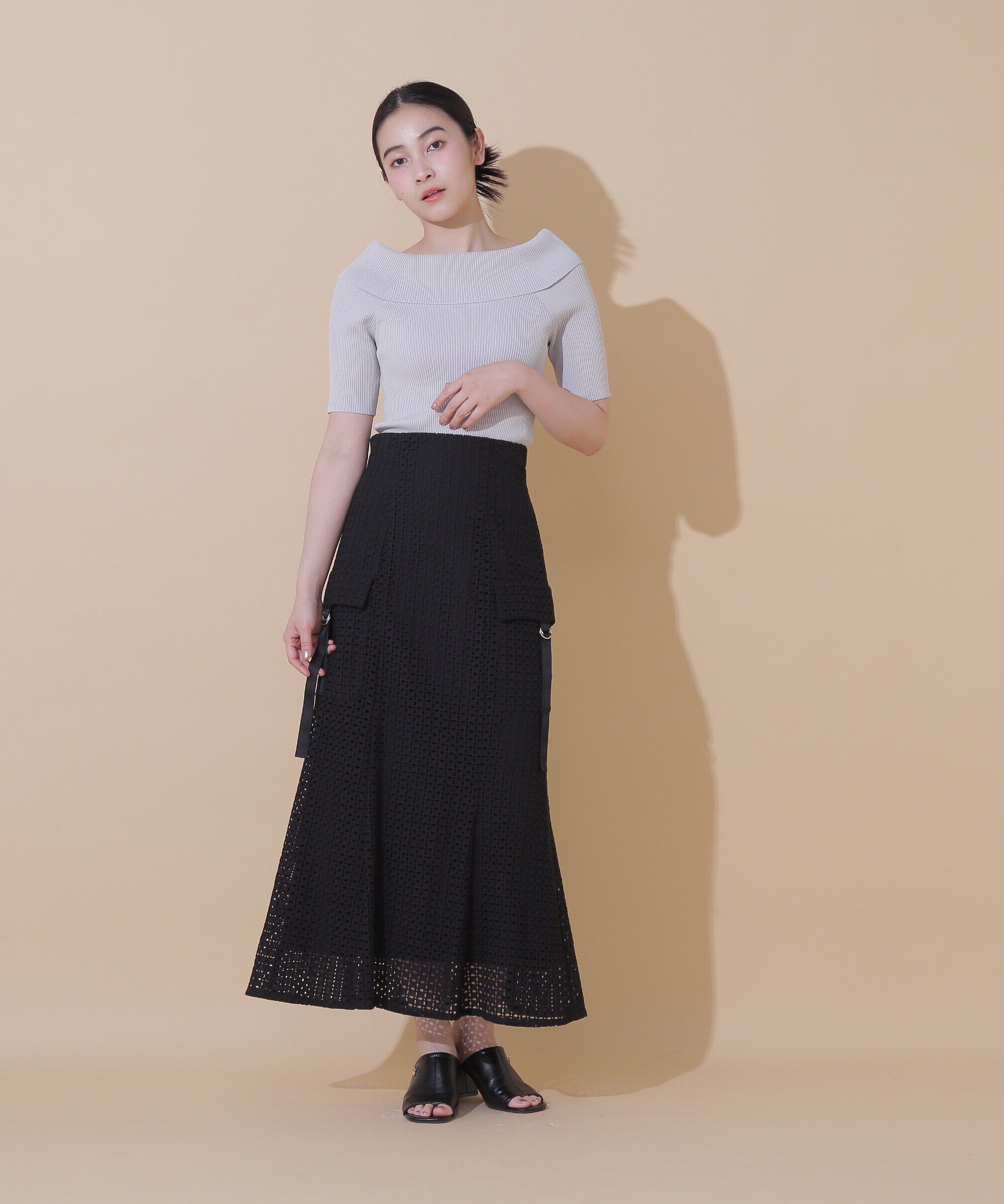  「コットンレースマーメイドスカート」|スカート|